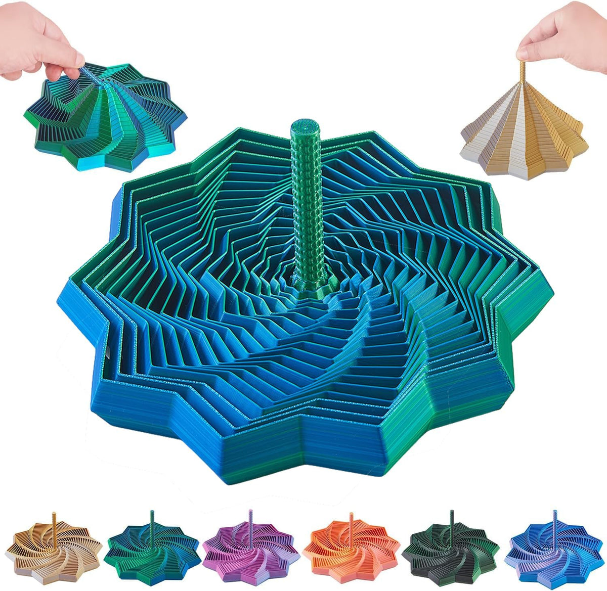 Estrella sensorial antiestrés expandida 3D con asa, alivio del estr...