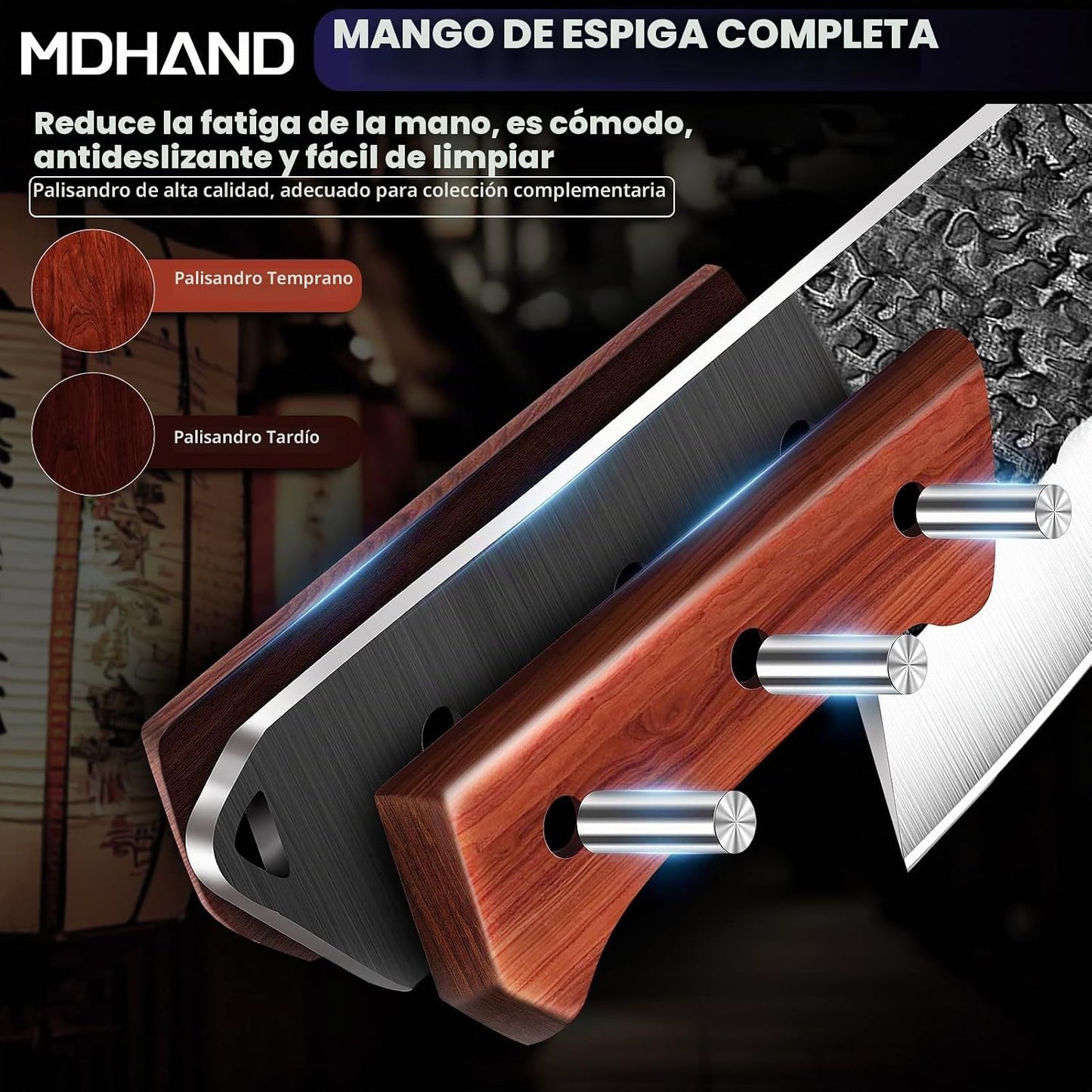 MDHAND - Juego de cuchillos de carnicero, cuchillo de carnicero for...