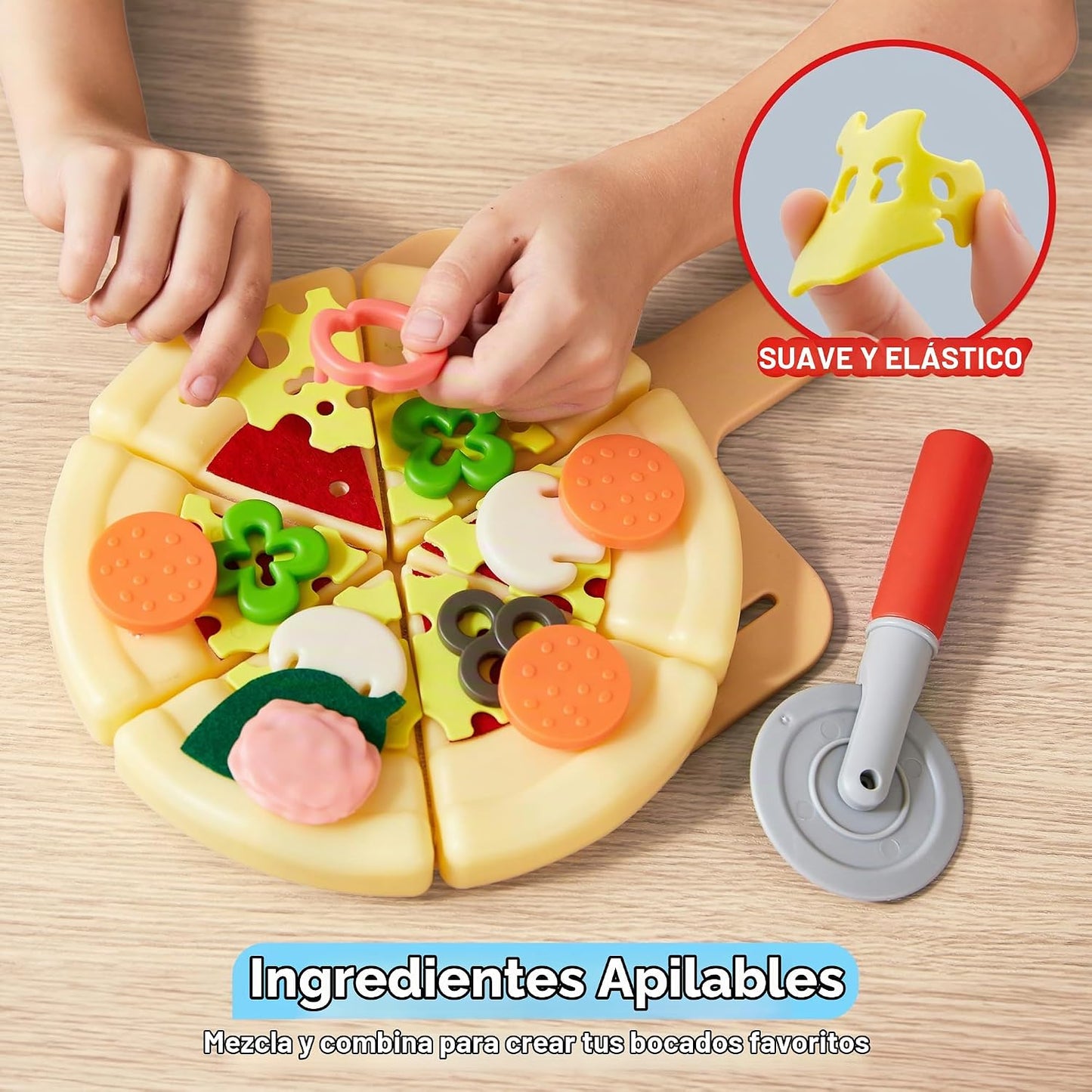 JOVA lalalark Piza - Juguetes de comida con regirster de efectivo,...