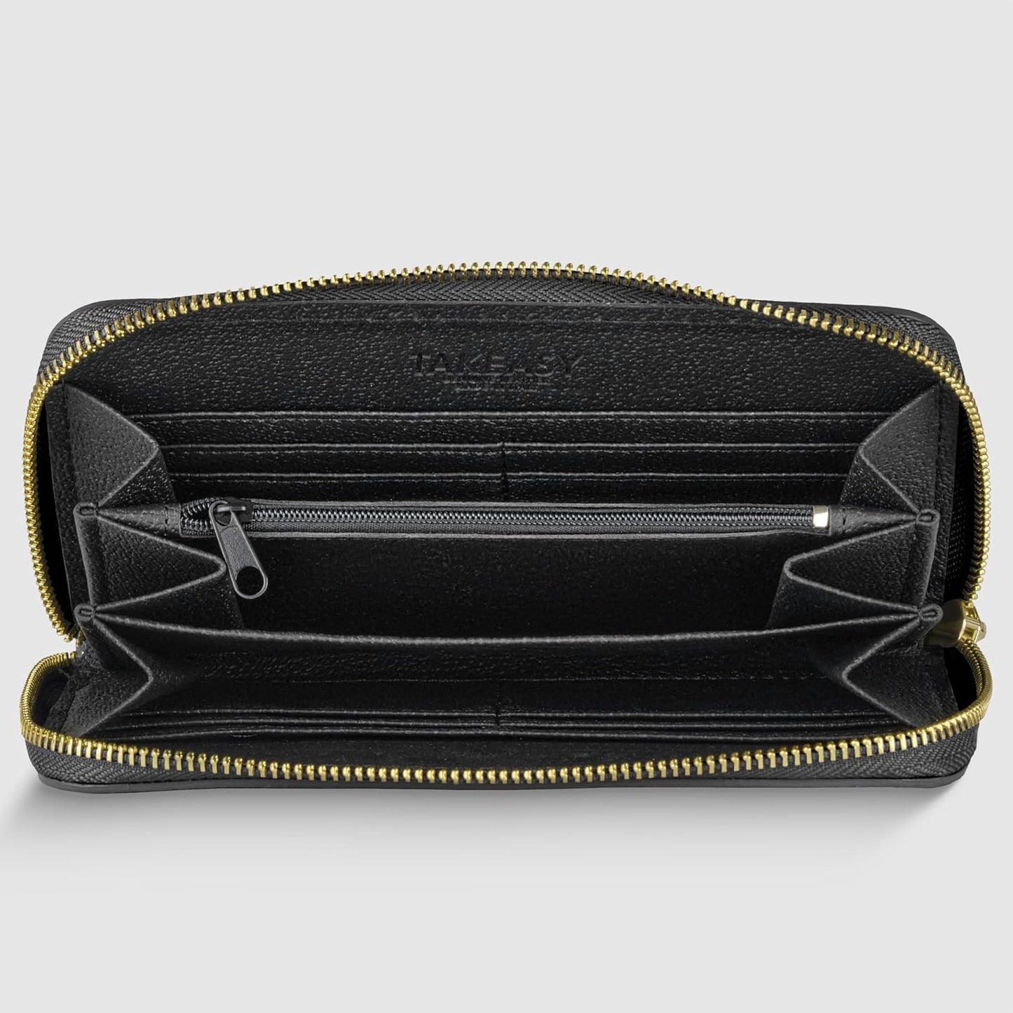TAKEASY Cartera italiana de piel de becerro auténtica para mujer co...