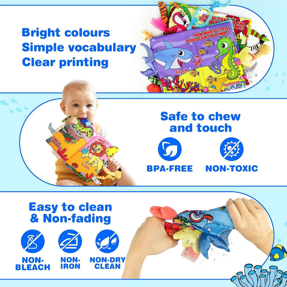 Vanmor Libros Blandos para Bebés de 0 a 18 Meses \u2013 2 PIEZAS Li...