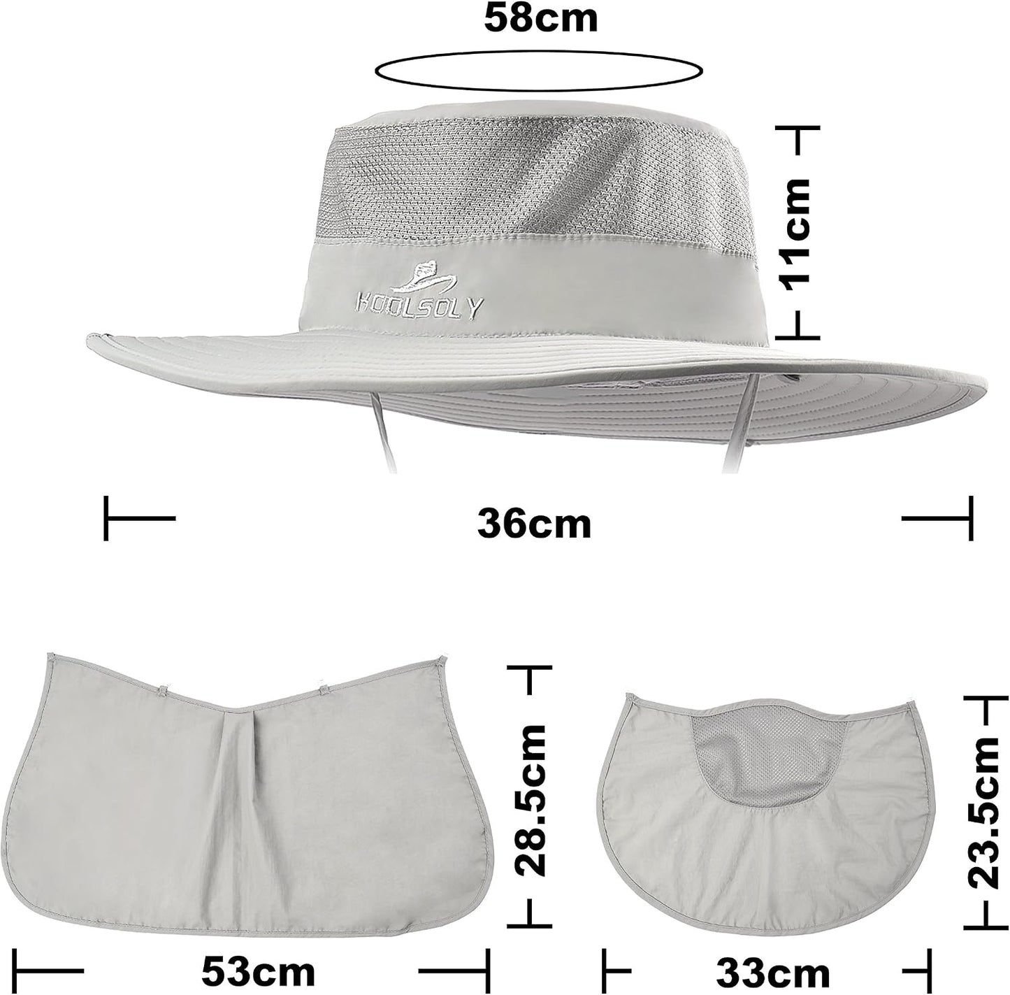Sombrero de pesca, gorra para el sol con protección solar UPF 50+ y...