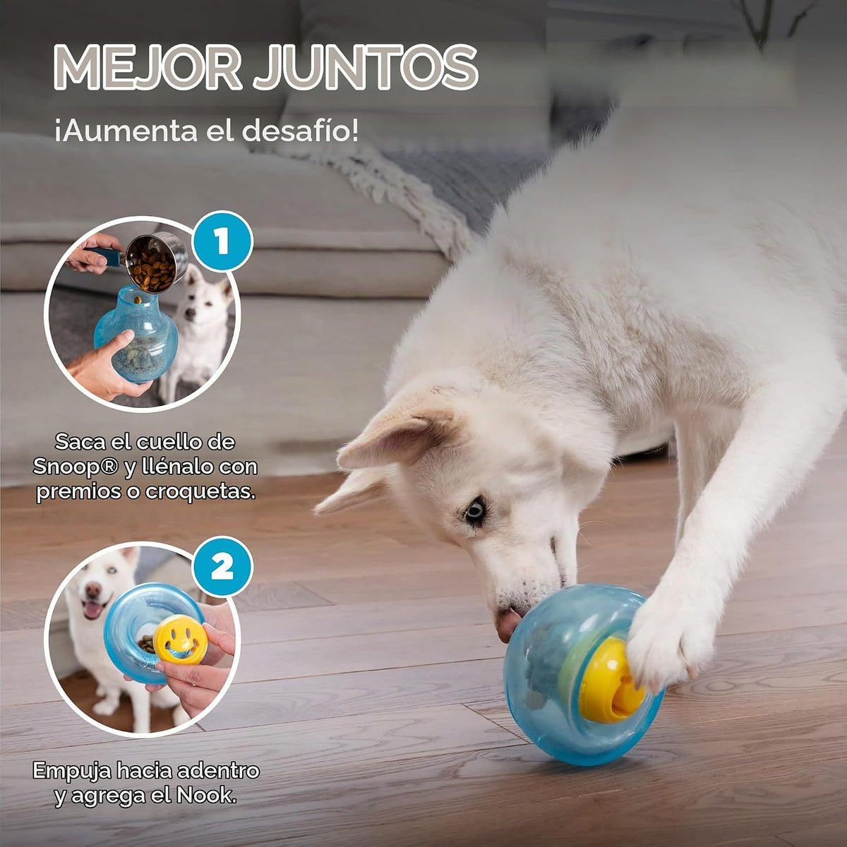 Outward Hound Nooks Happiness - Juguete interactivo y duradero disp...