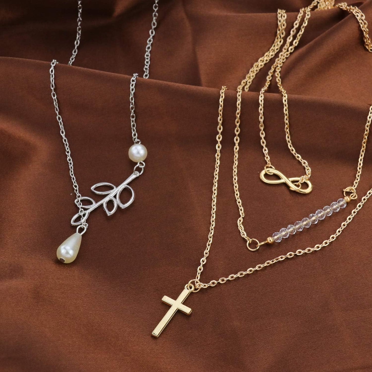 AROIC - Juego de 20 collares con colgante con 14 piezas de oro, 6 p...
