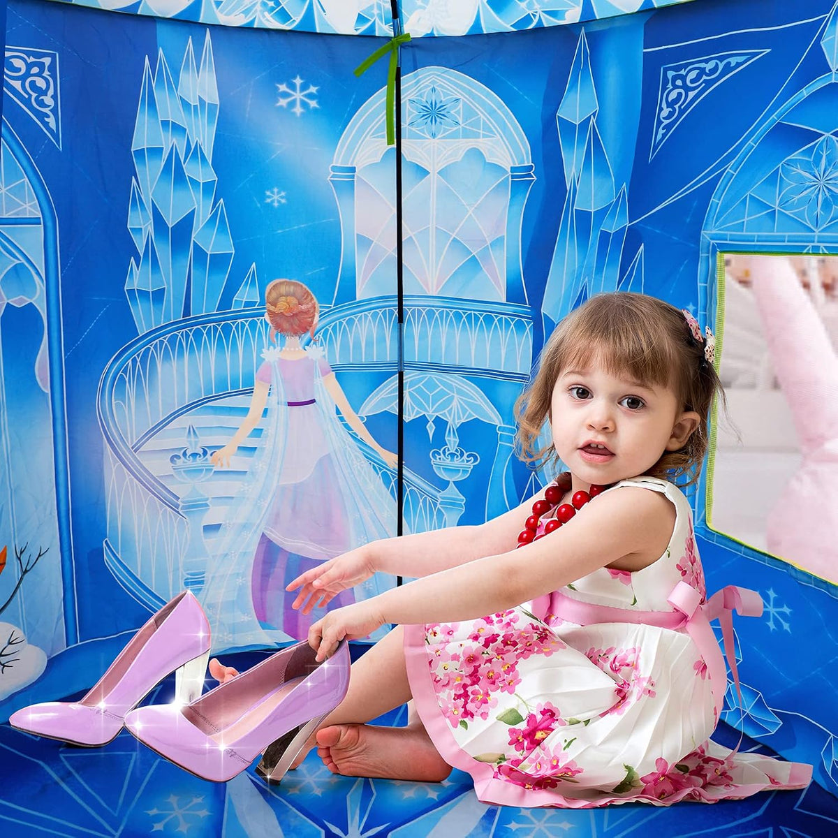 Hamdol Tienda de campaña de princesa para niñas, juguete congelado,...
