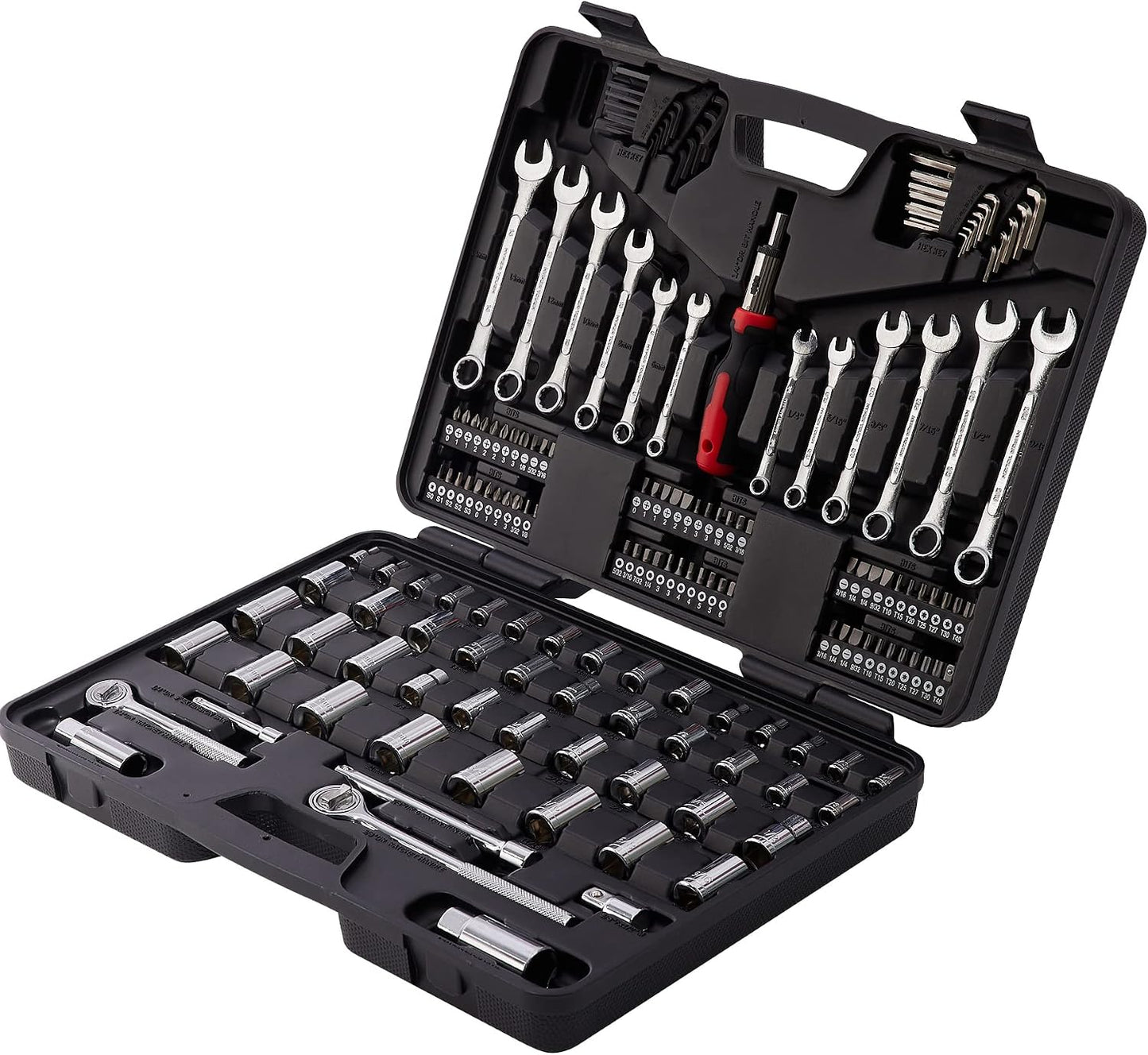 MECHMAX Juego de herramientas Master Mechanics de 161 piezas y kit...