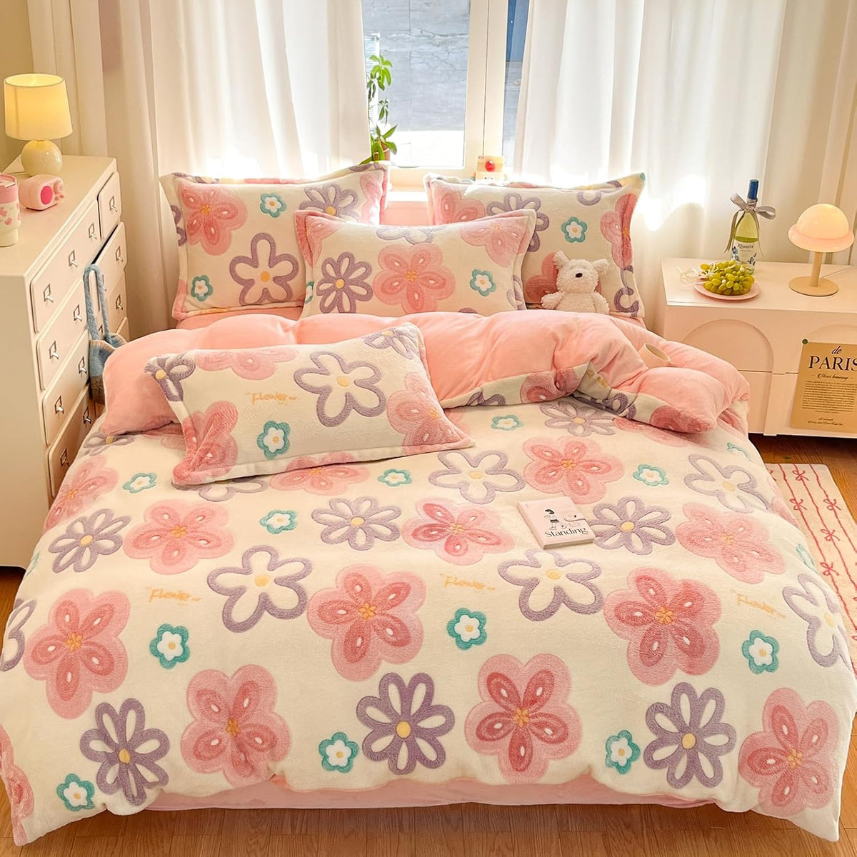 MorroMorn Juegos de Ropa de Cama Twin, Juego de Funda de Edredón Fl...