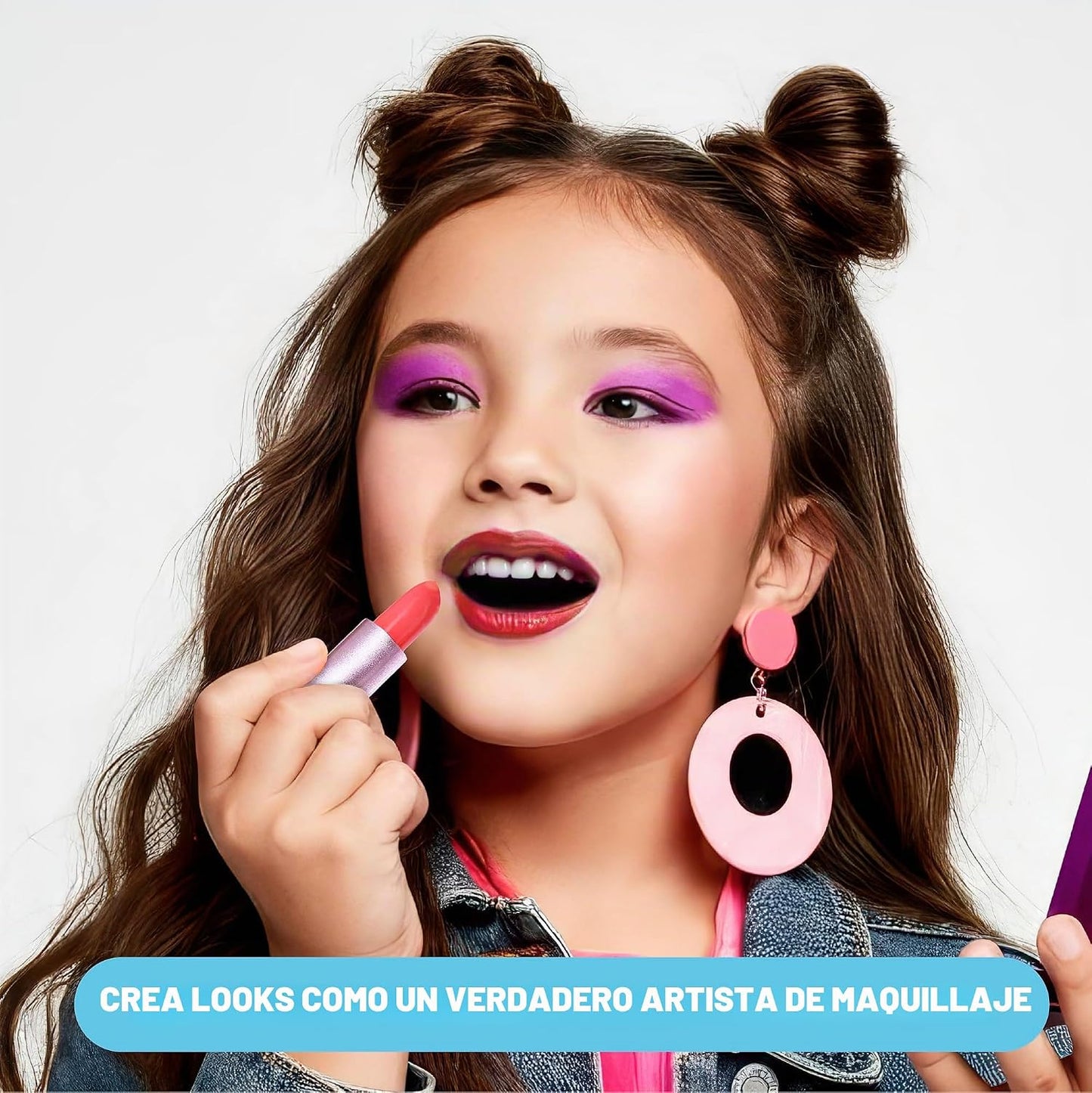 Claire's Kit de maquillaje definitivo, juego de cosméticos real...
