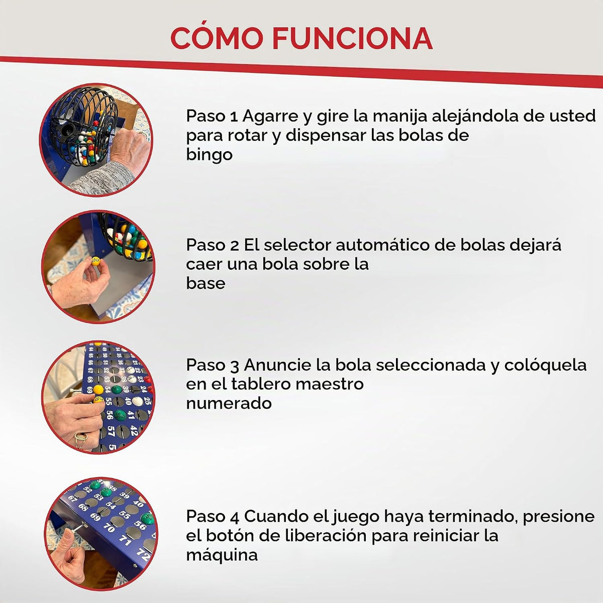 Juego de bingo de lujo MR CHIPS con bombo, bolas de 7\/8 pulgadas y...