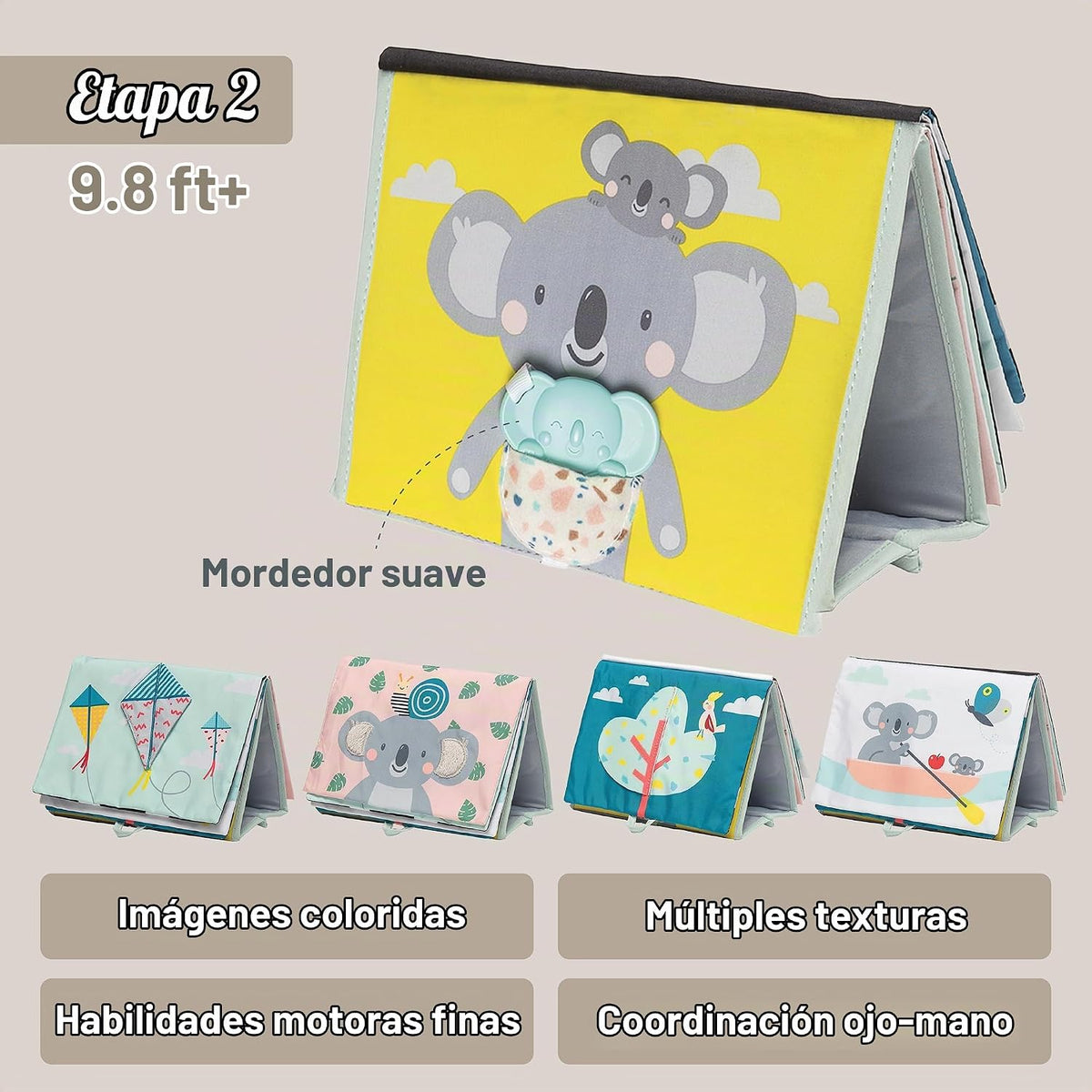 Taf Toys Juguetes para la hora del baño de alto contraste para bebé...