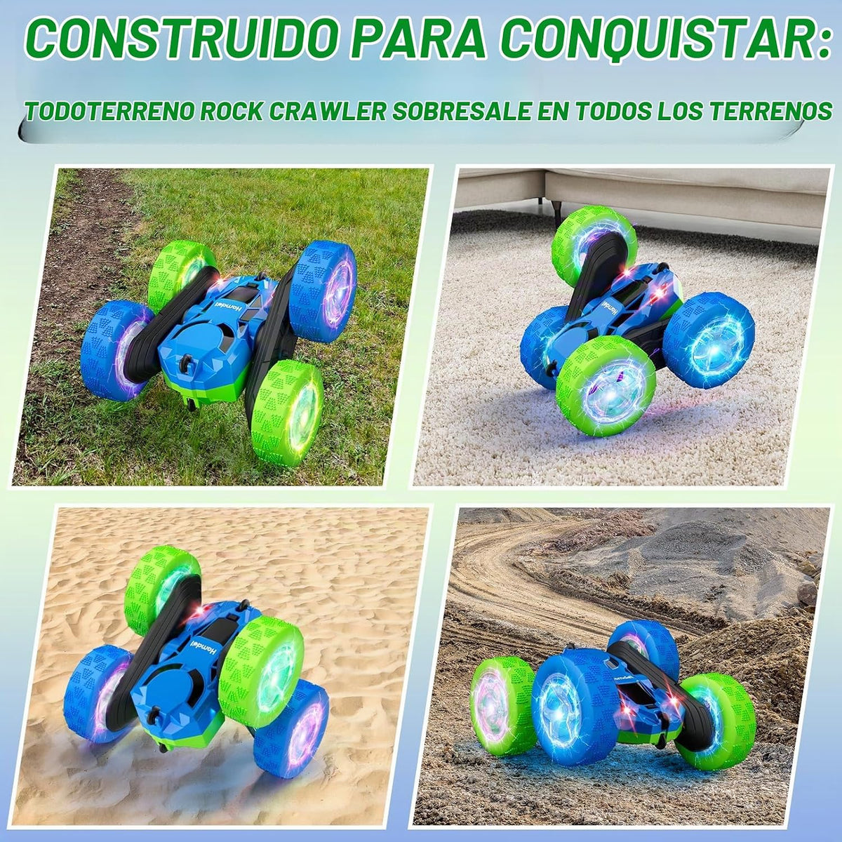 Hamdol Coches de juguete RC para niños de 6 a 12 años, auto girator...
