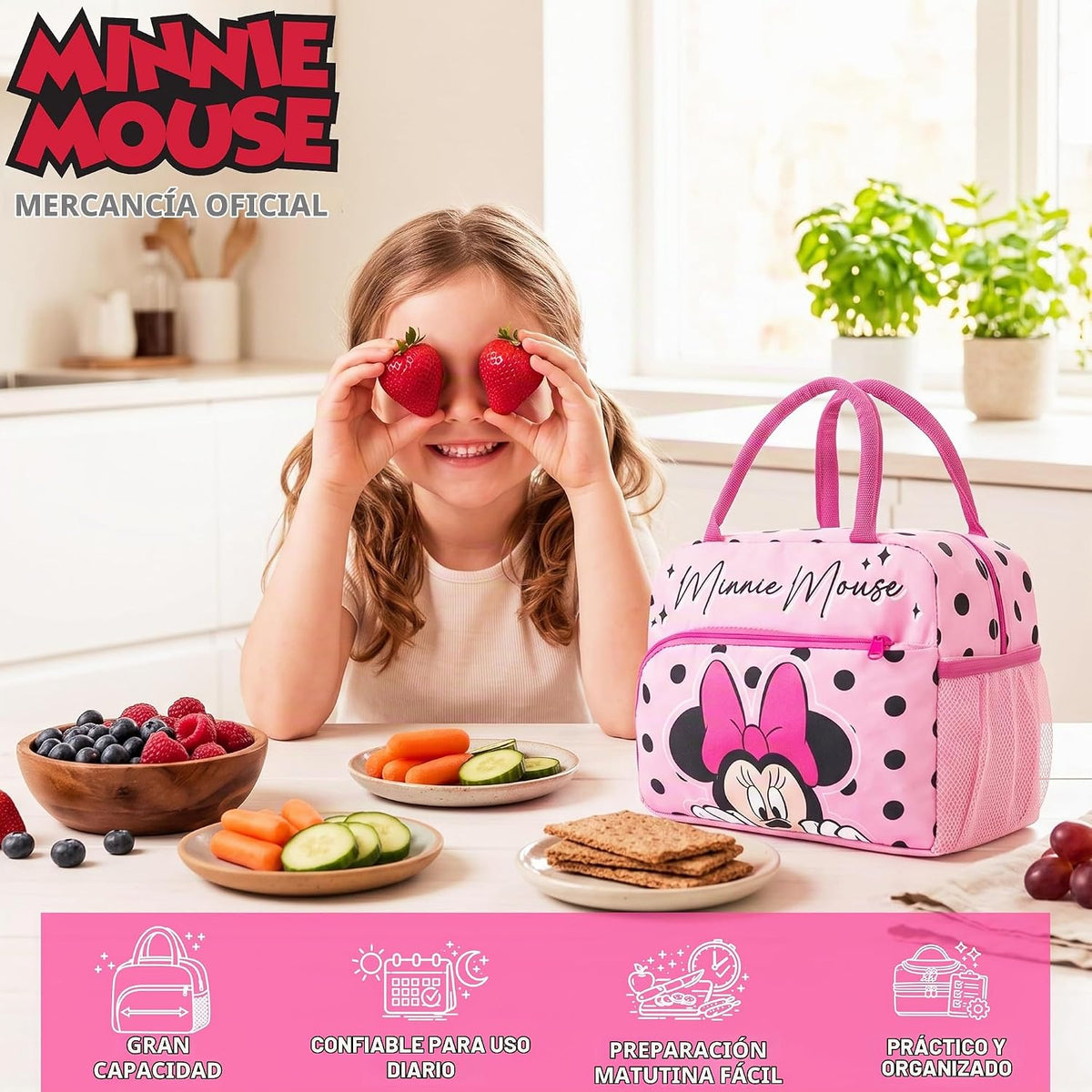 Get Trend Bolsa de almuerzo con aislamiento para niñas Minnie Mouse...