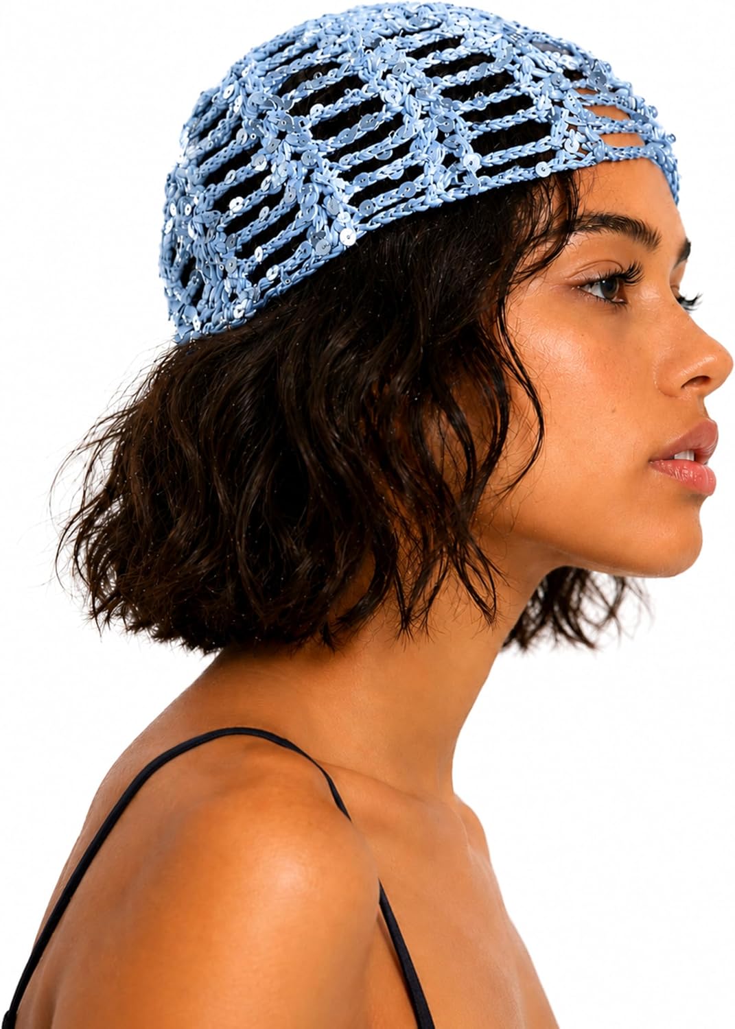 IcthyoStride Sombrero de fiesta para mujer, tocado de lentejuelas,...