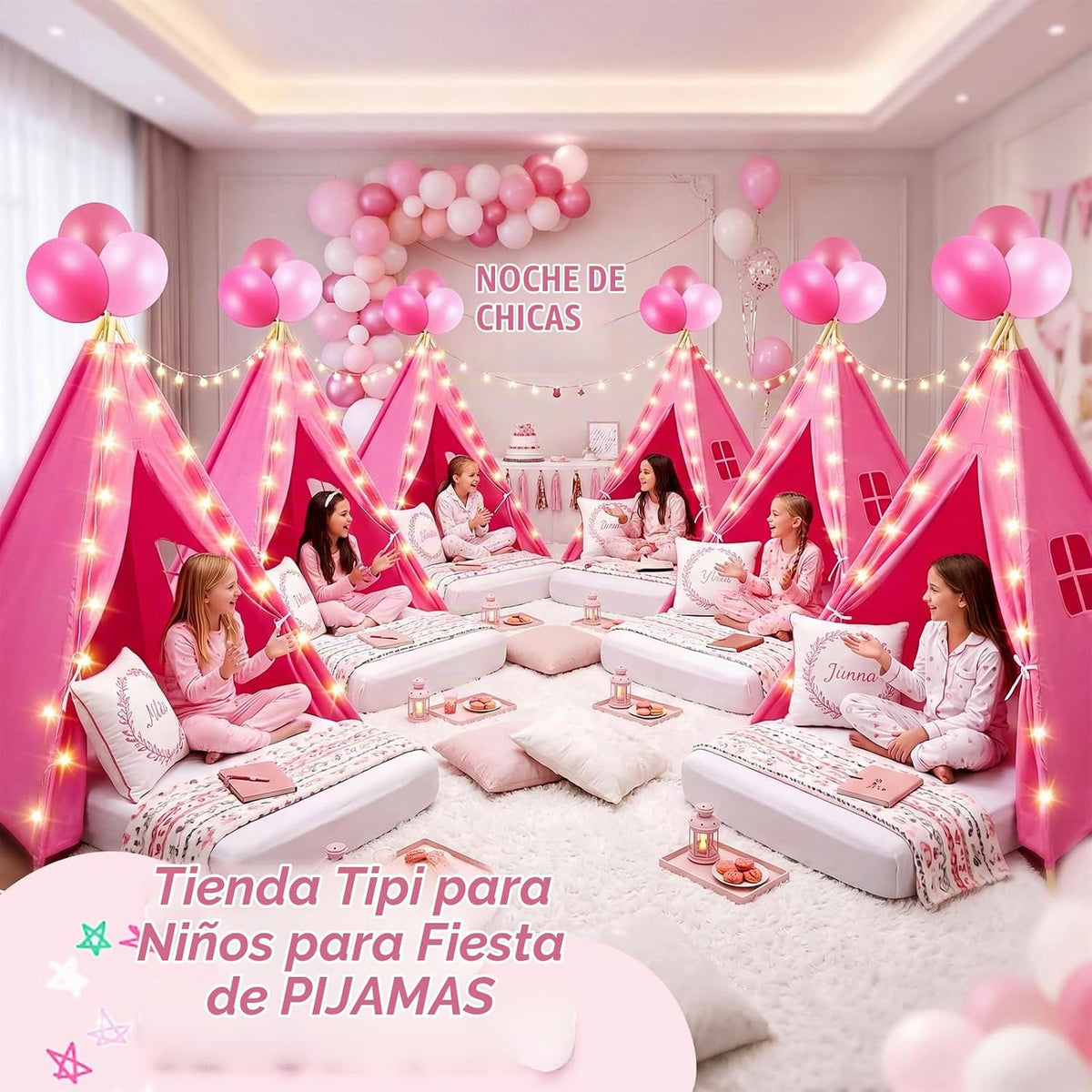 Lemosae Paquete de 6 Carpas Tipi para Pijamadas para Niños al por M...