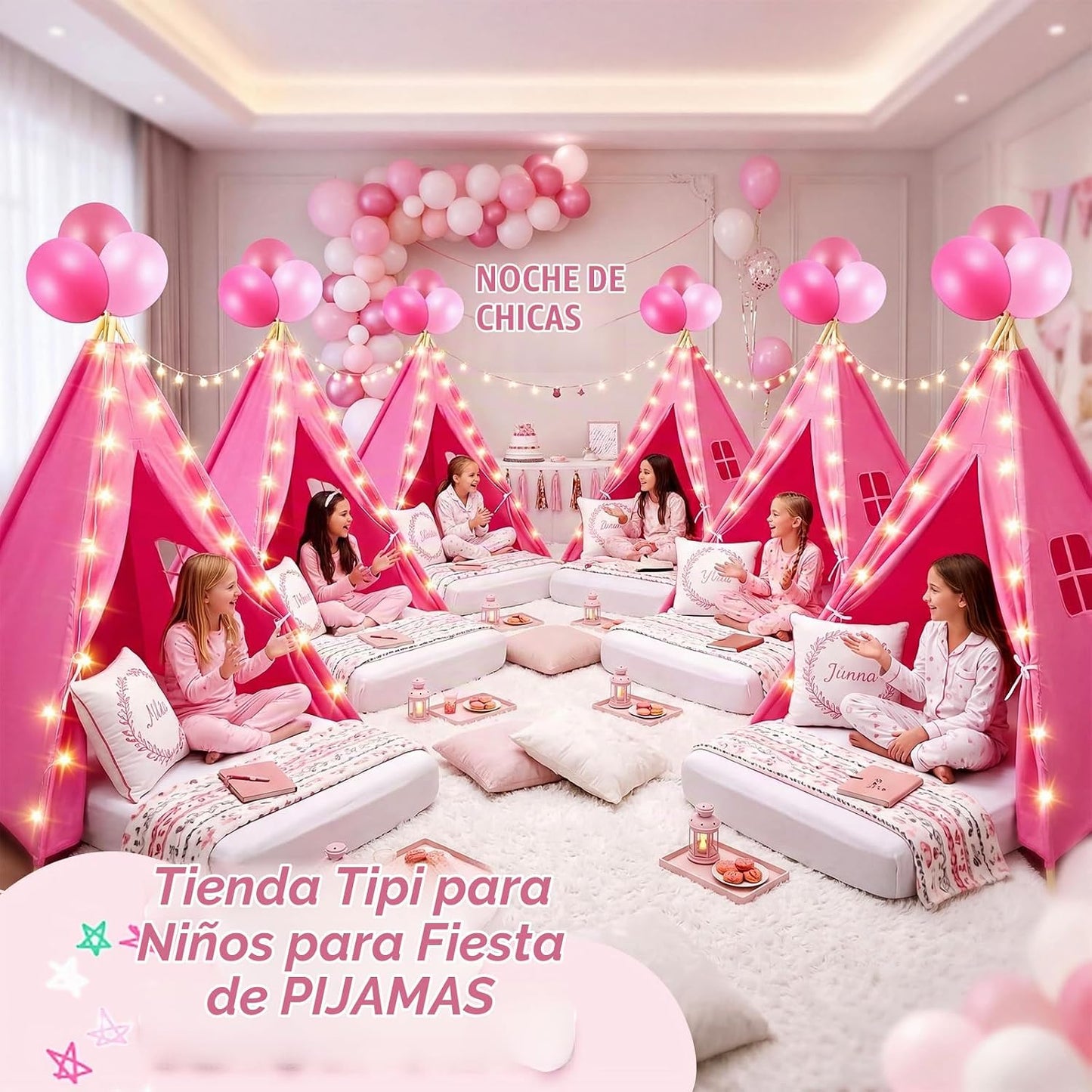 Lemosae - Paquete de 2 tiendas de campaña para niños, tipi, para fi...