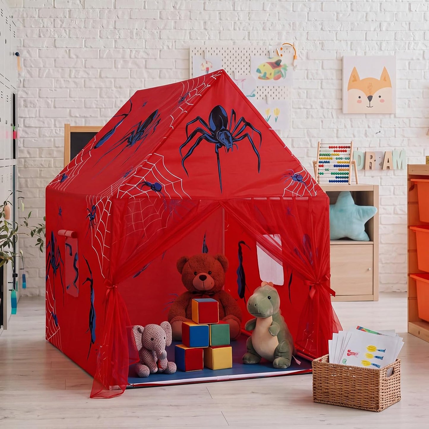 Yoojahow Tienda de campaña con temática de araña, casa de juegos de...
