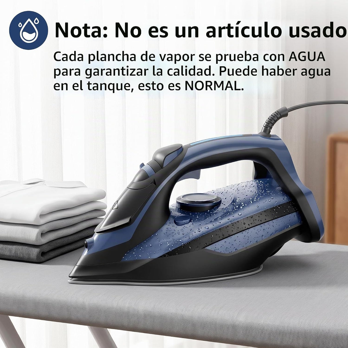 LEVOORA Plancha de vapor para ropa, calentamiento rápido de 20 segu...