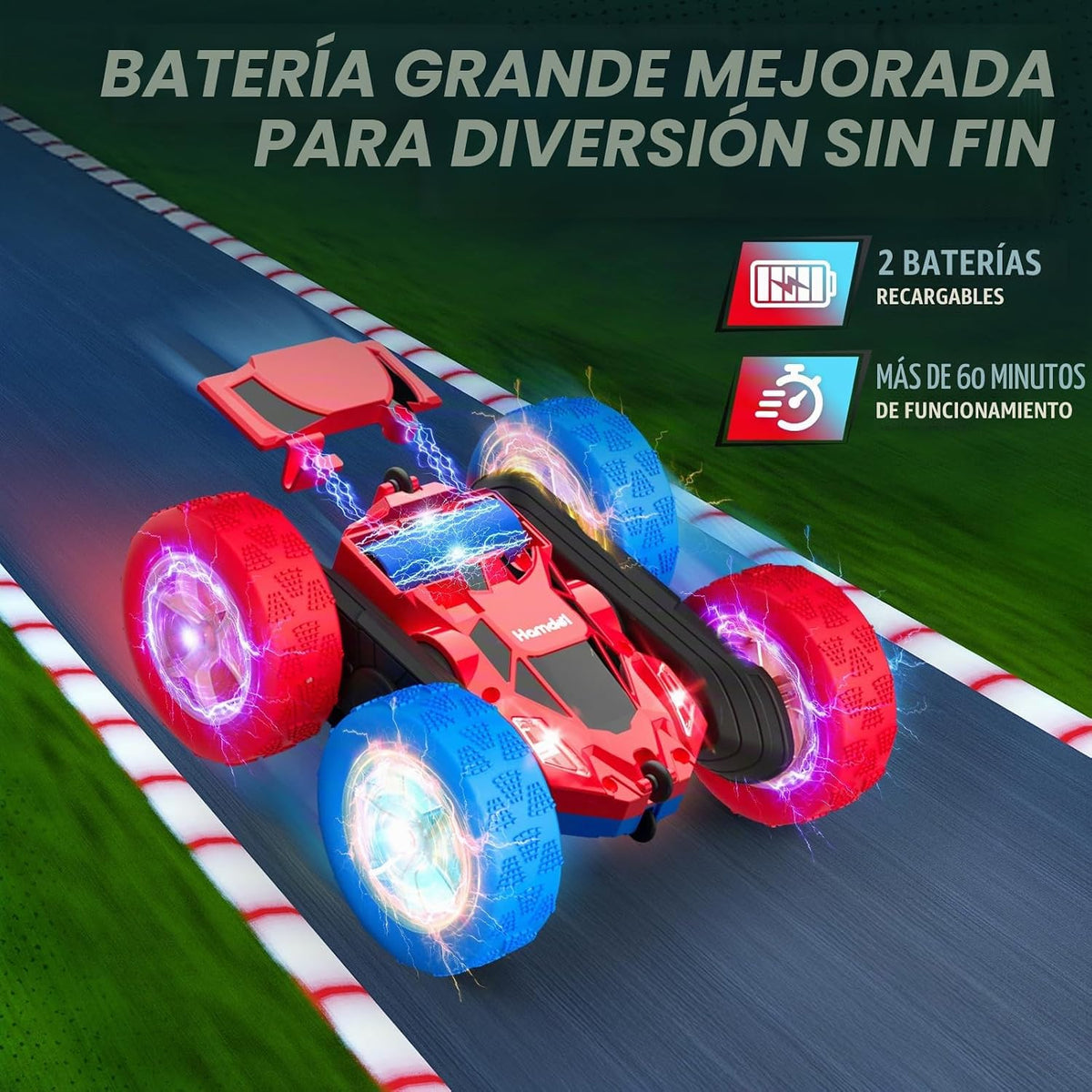 Hamdol - Auto con control remoto RC para niños de 6 a 12 años, auto...