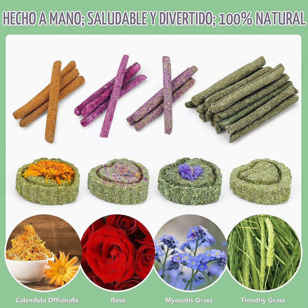 VESPRO Juguetes de conejo para conejos, juguetes masticables de con...