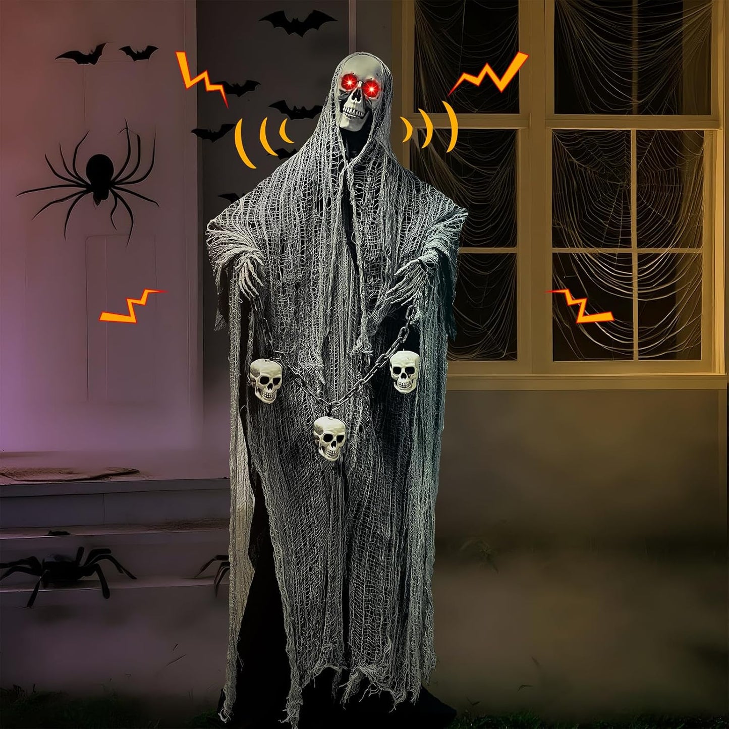 Decoraciones de Halloween al aire libre, decoración animatrónica de...