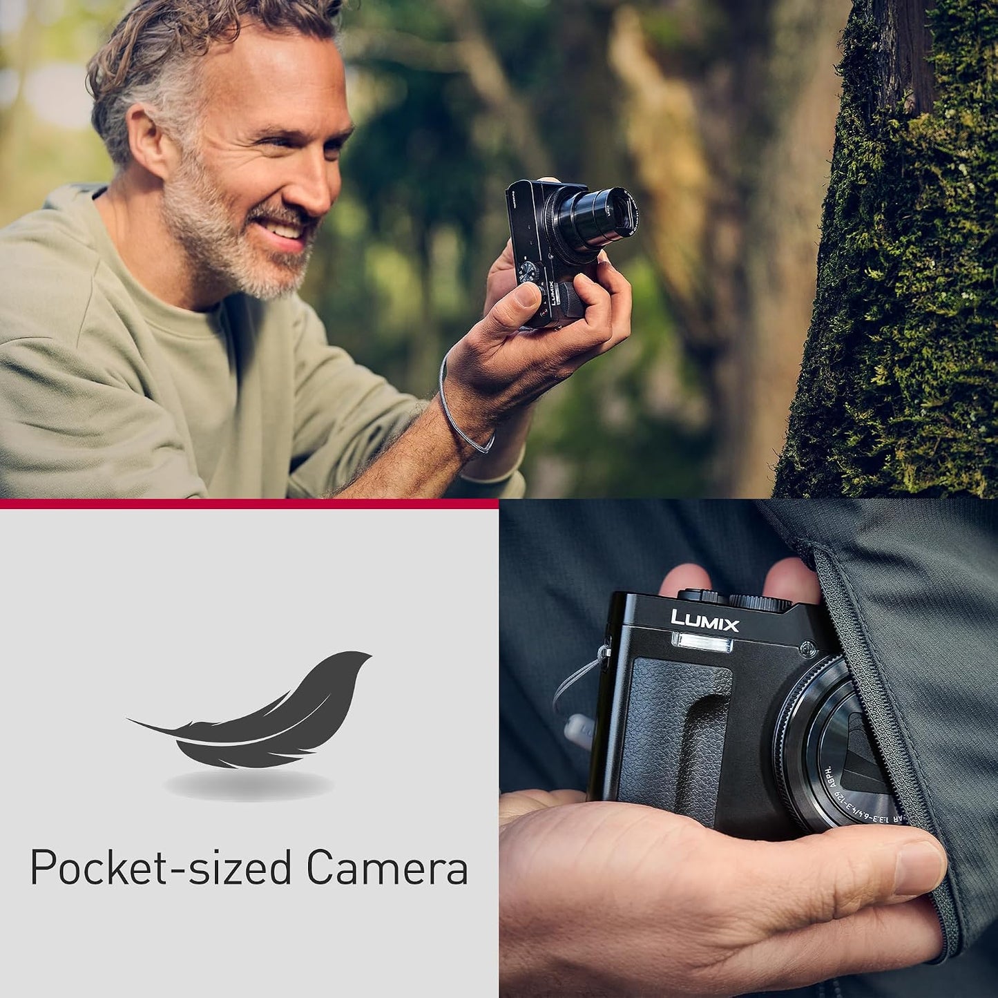 Panasonic LUMIX ZS99 - Cámara de apuntar y disparar, compacta con z...