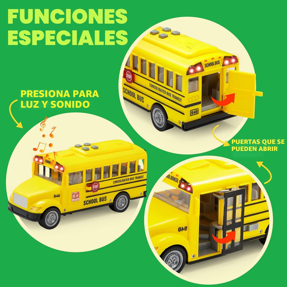 JOYIN 4 piezas de juguetes de vehículos de emergencia, vehículos ac...
