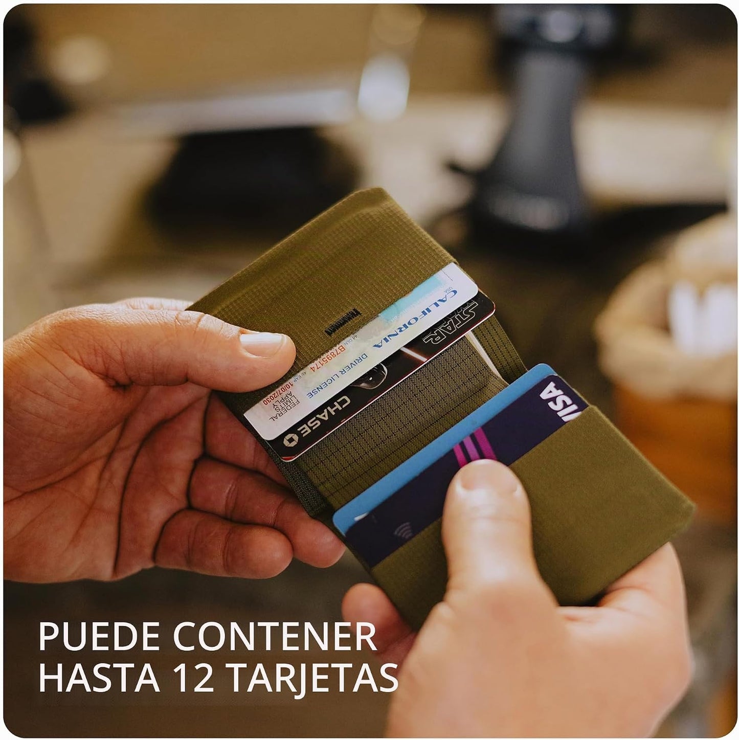 Peak Design Billetera para todos los días, Kelp, perfil ultra delga...
