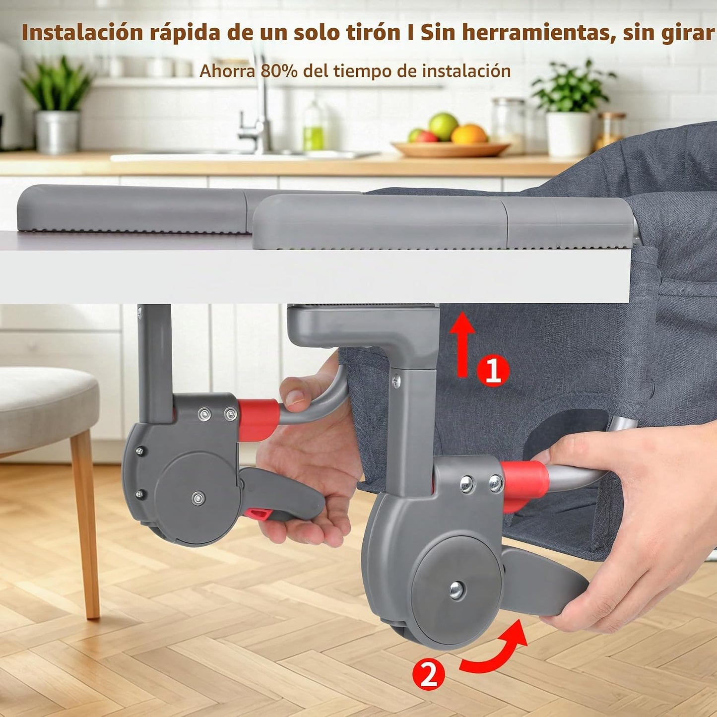 JOZZVE - Silla alta con gancho para bebé de 6 a 36 meses, instalaci...