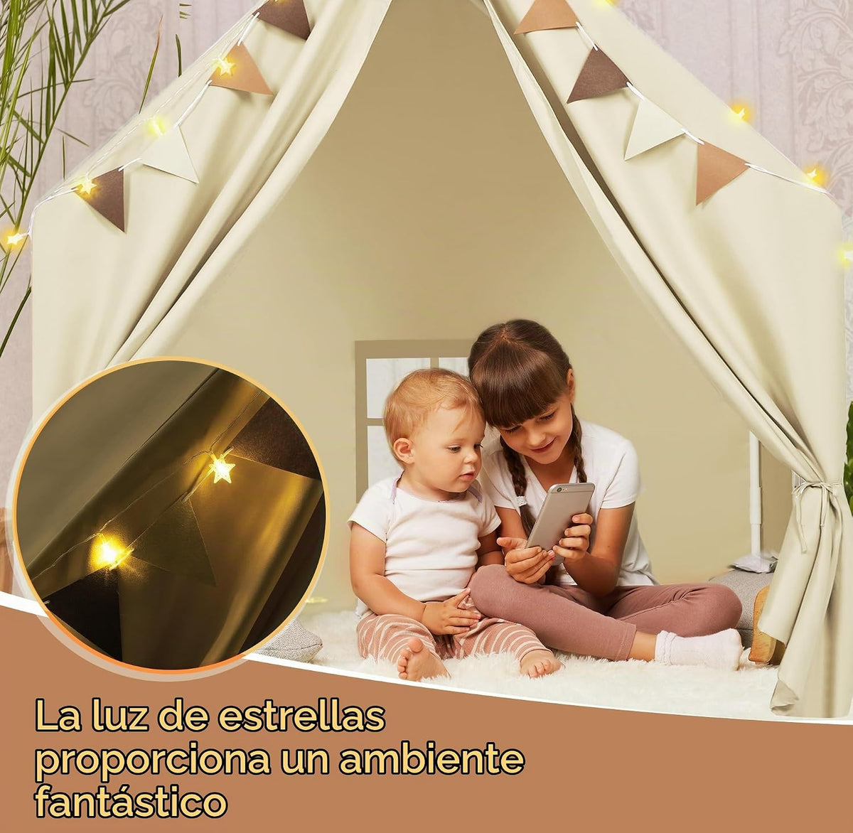 MORITECK - Tienda de campaña para niños con tapete acolchado y luce...