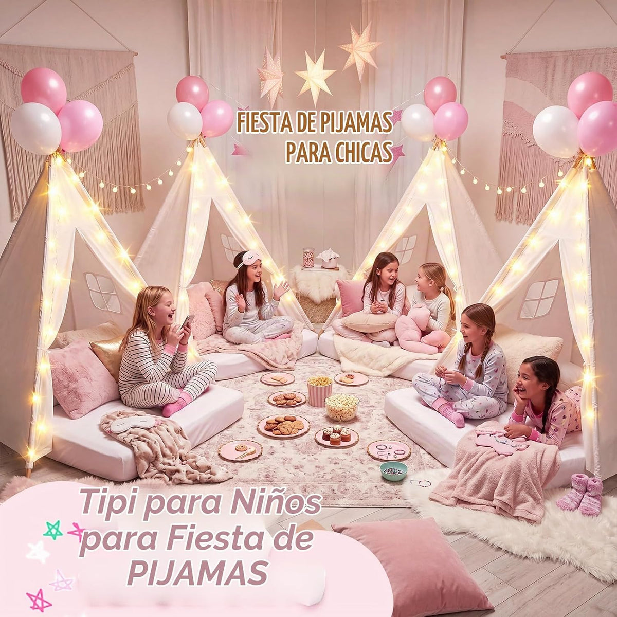 Lemosae Paquete de 6 Tiendas de Campaña Tipi para Pijamadas para Ni...
