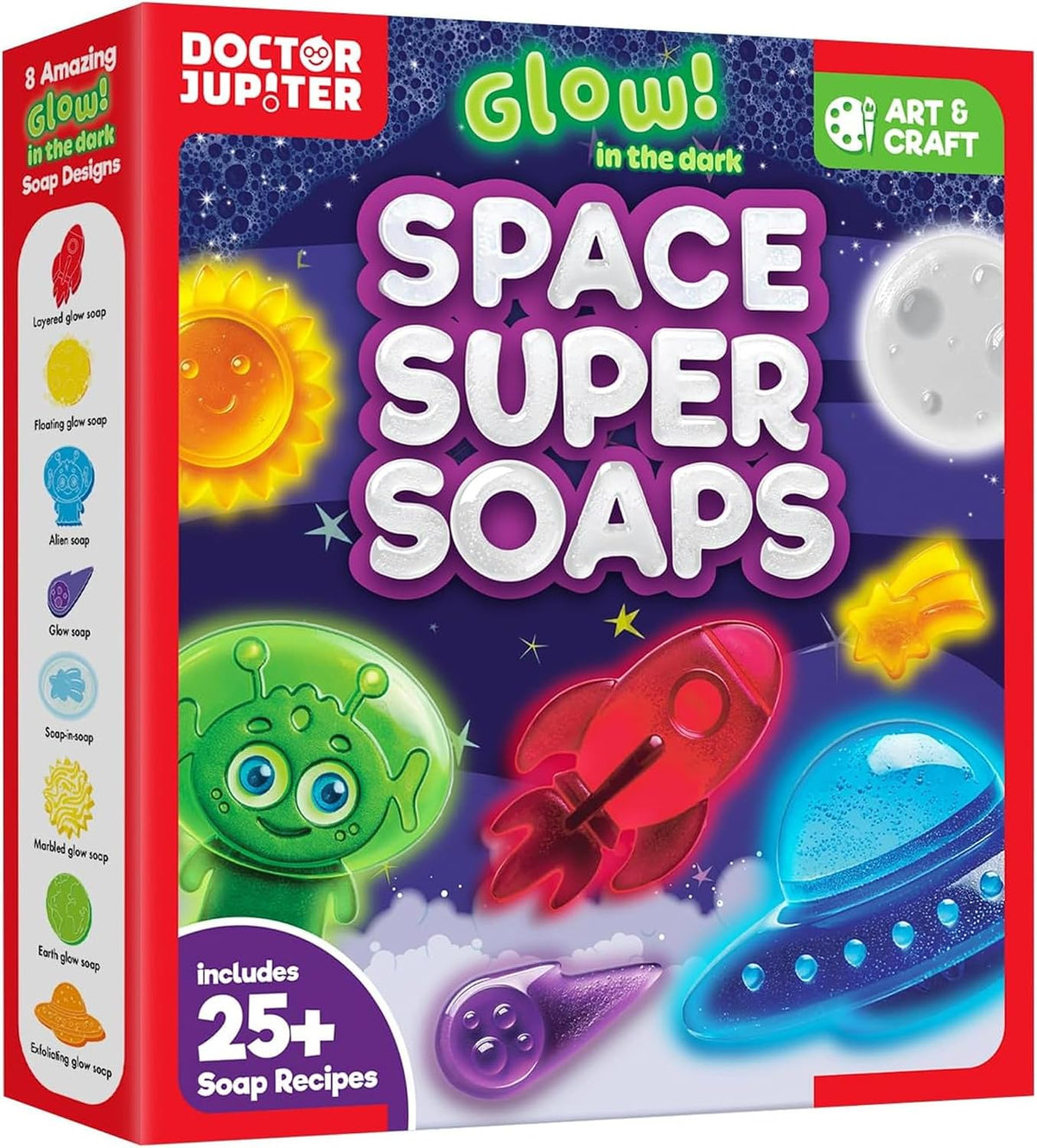 Doctor Jupiter Glow in the Dark - Kit de fabricación de jabón espac...