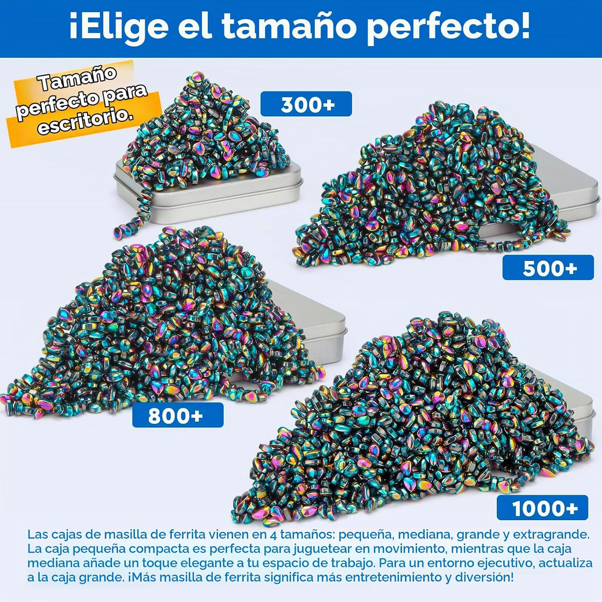 DYRDM Masilla de ferrita 300+ colorido, accesorio de escritorio par...