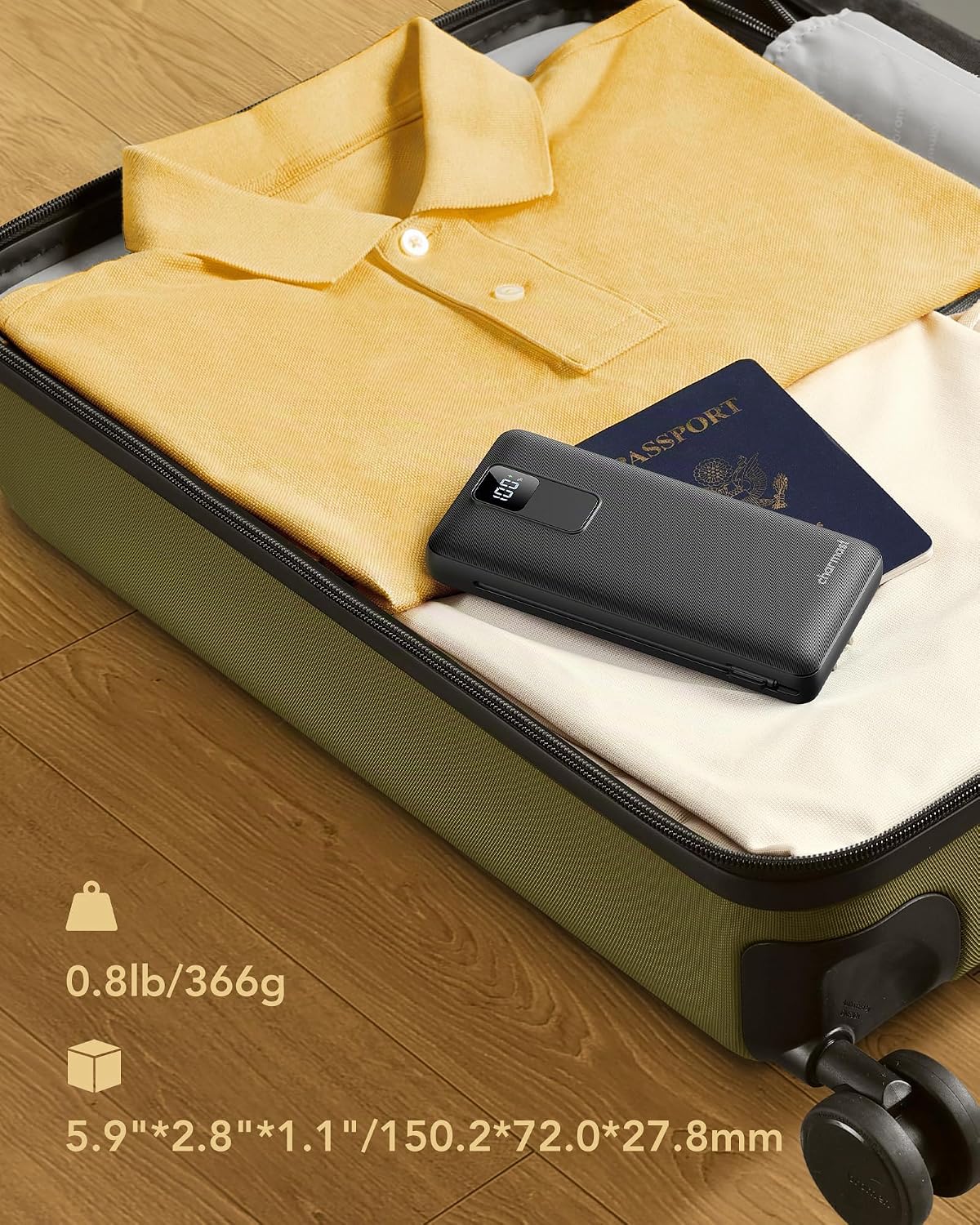 Cargador portátil charmast 20000mAh con enchufe de pared, banco de...