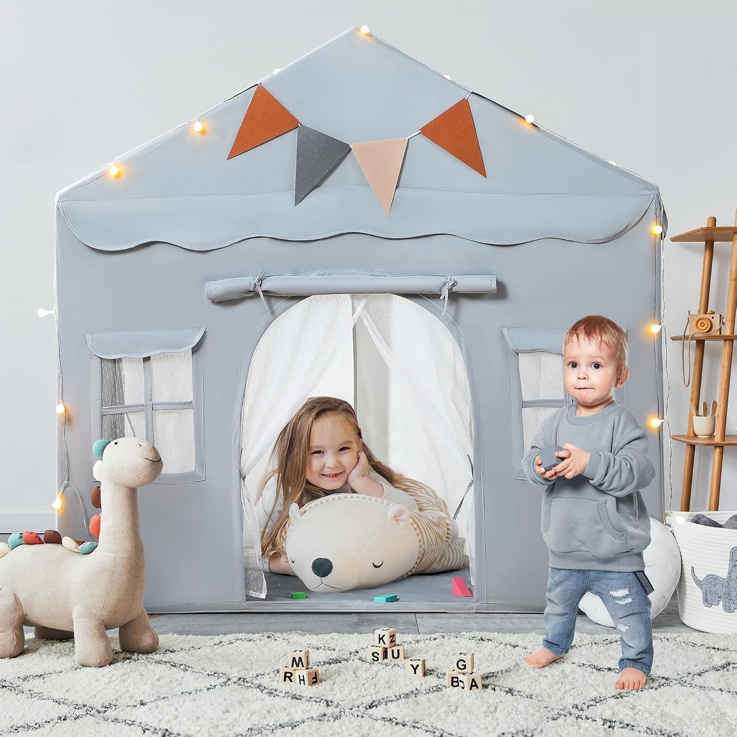 besrey Tienda de campaña para niños, tienda de campaña 2 en 1 con |...