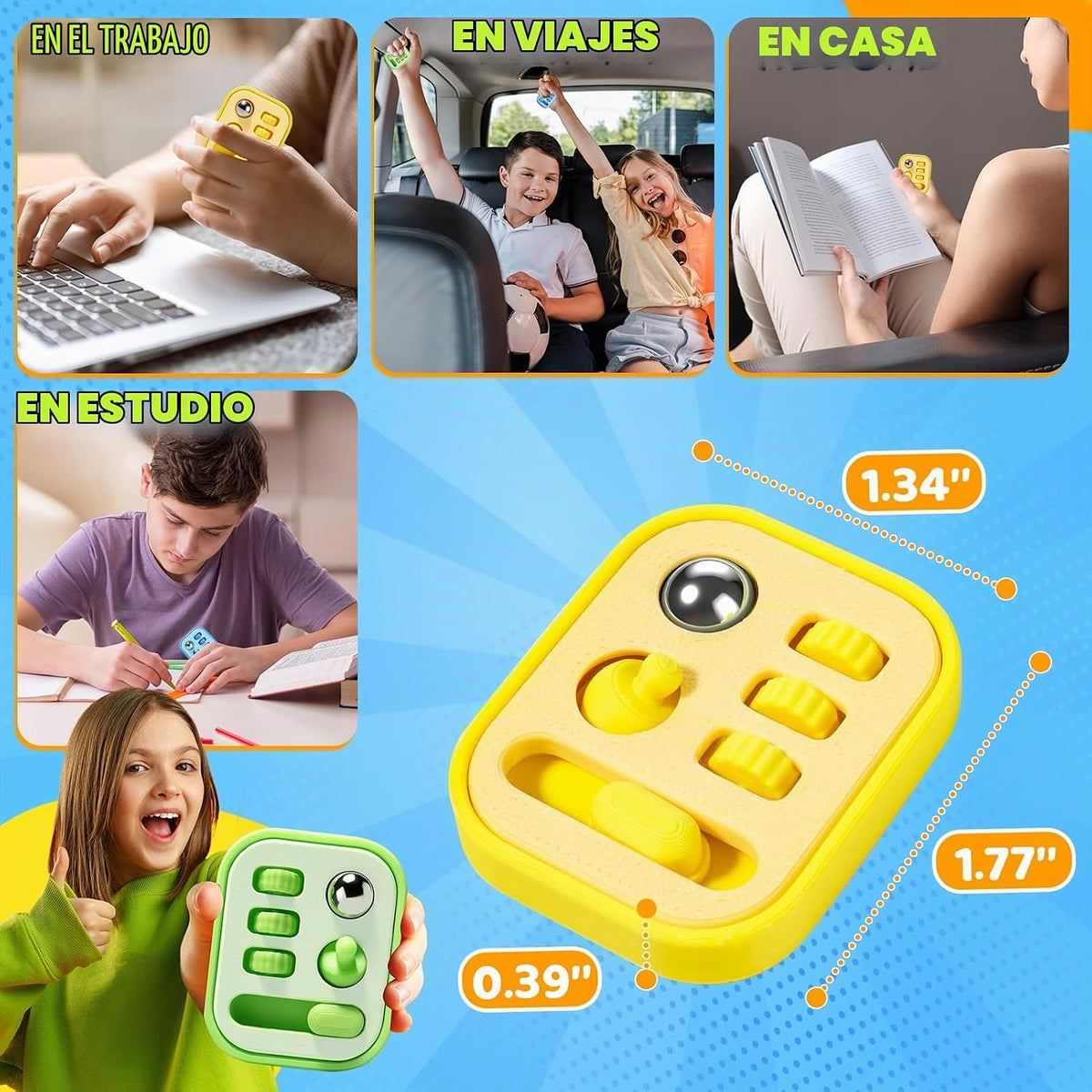 Juguetes de dedos portátiles para niños y adultos: Almohadilla de d...