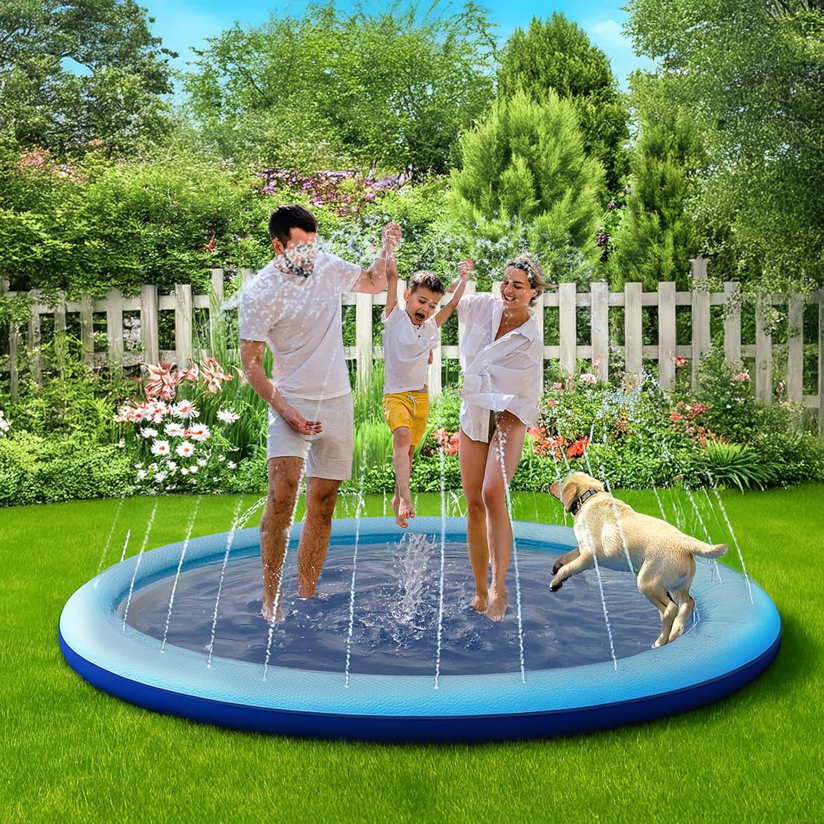 COMMOUDS - Almohadilla de salpicaduras para niños y perros, piscina...