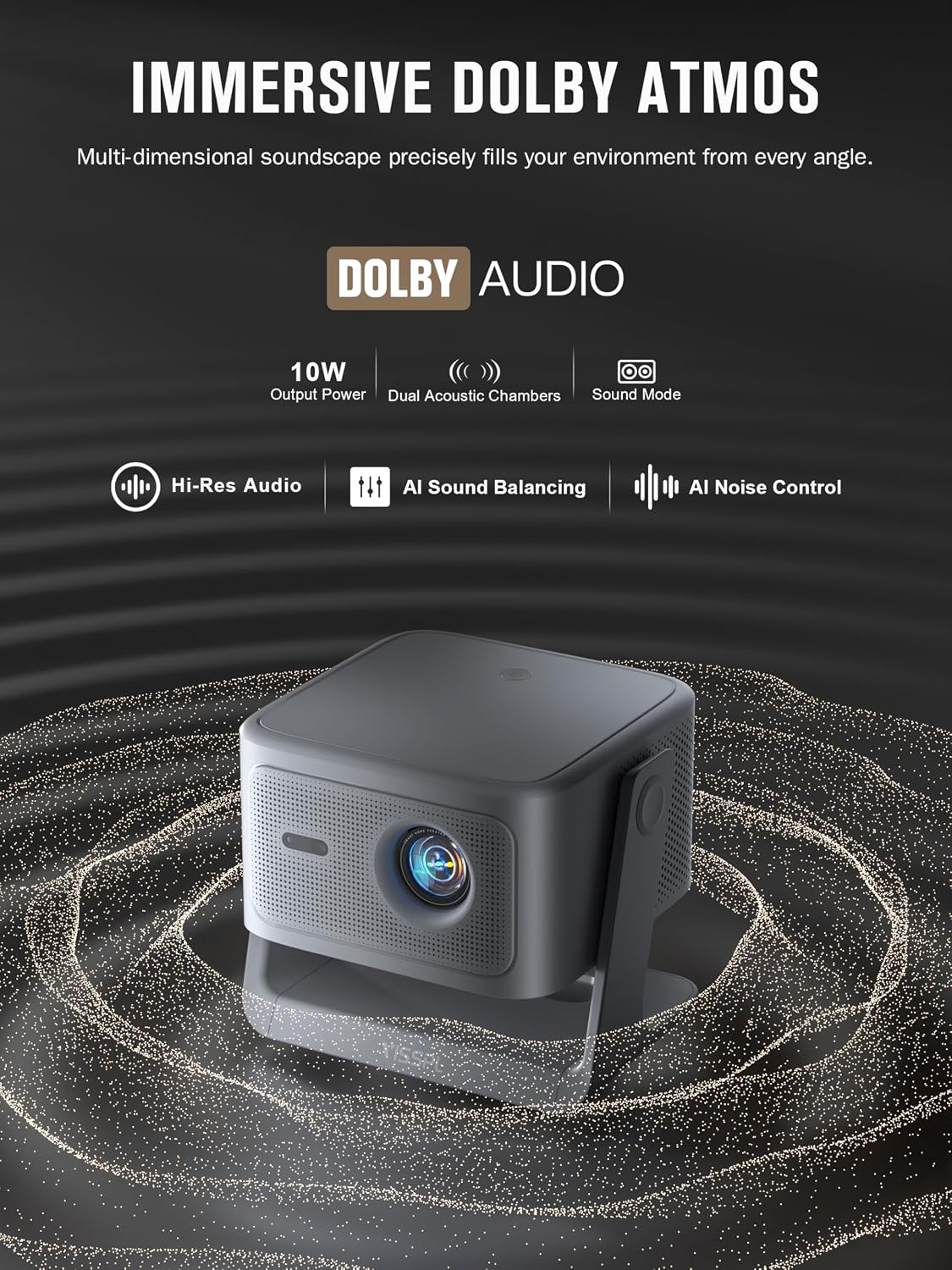 【Ahora con Netflix】Proyector inteligente 4K con WiFi y Bluetooth, V...