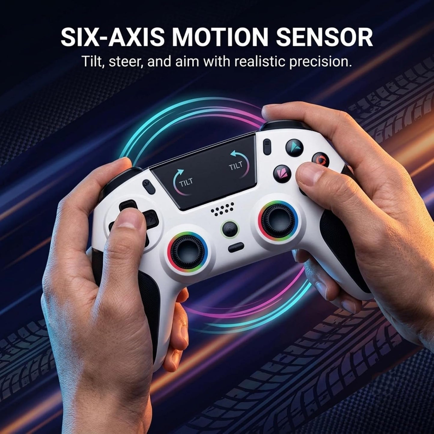 ZORVX Mando Inalámbrico Gaming Compatible con PS5, PC, iOS y Androi...