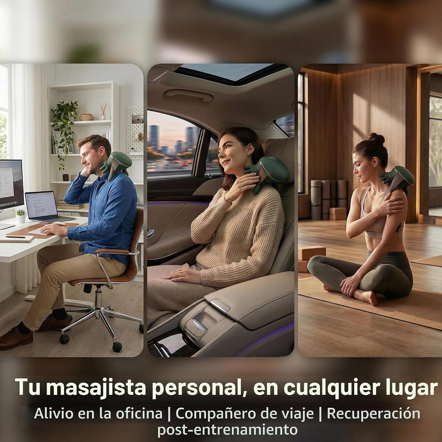 AEXME Shiatsu Masajeador de cuello y espalda con calor, masajeador...