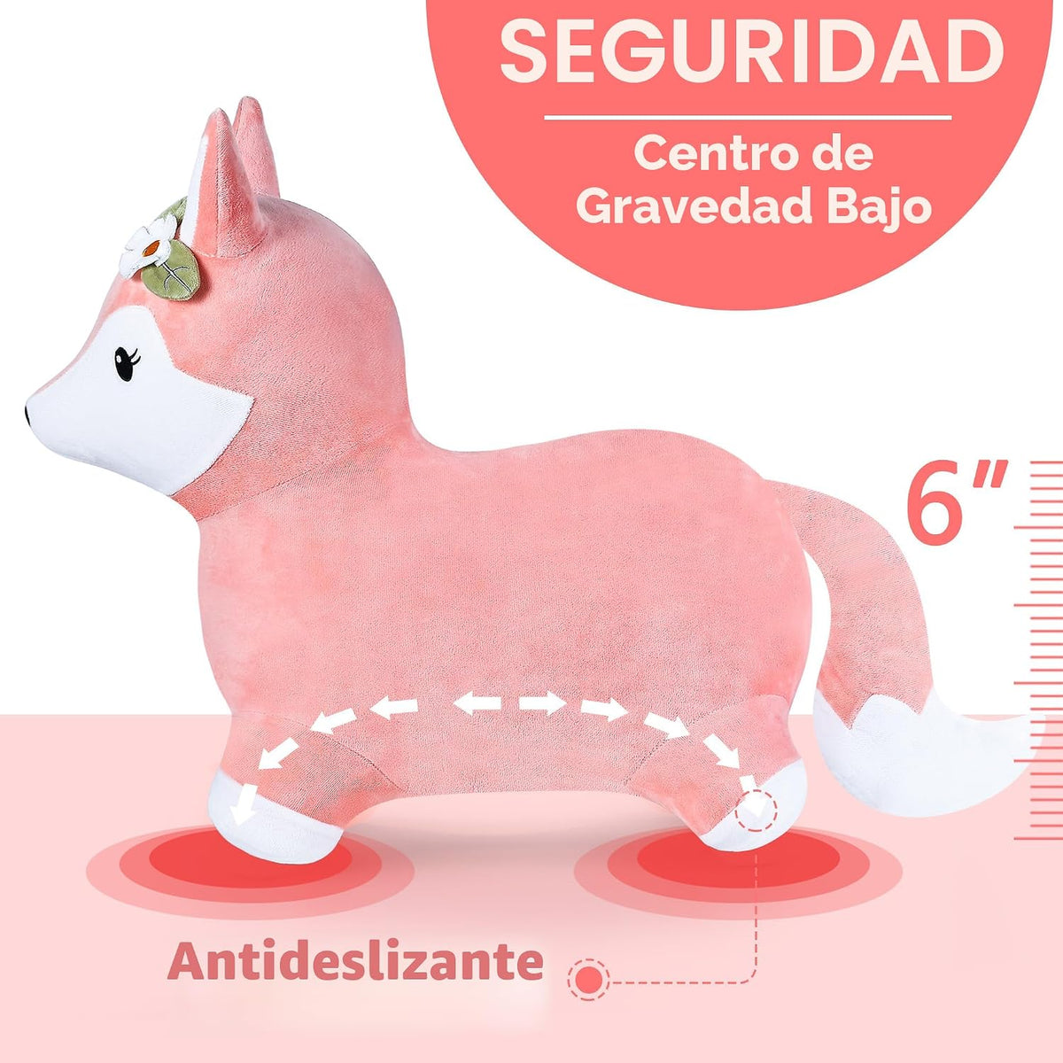 iPlay, iLearn Bouncy Pals Caballo Saltarín Zorro, Juguete Inflable...