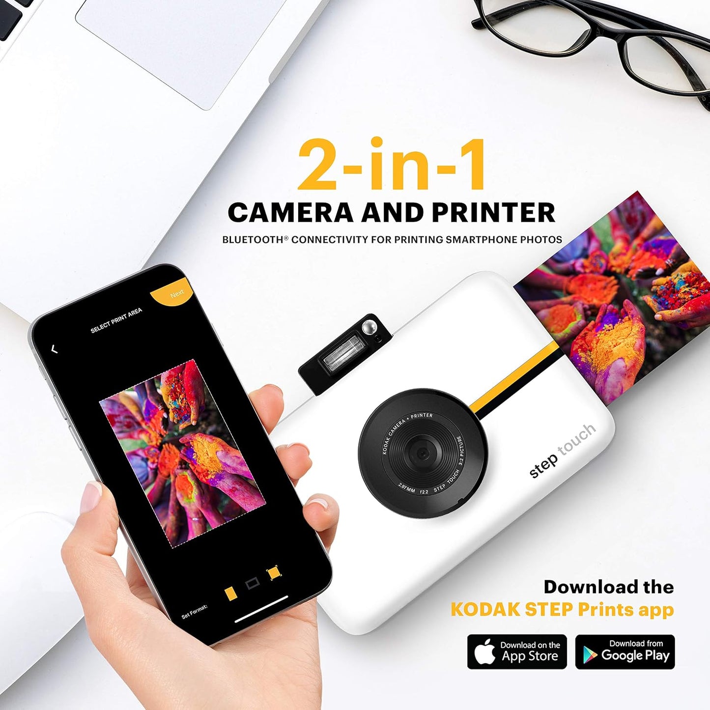 Kodak Step Touch | Cámara digital de 13 MP e impresora instantánea...