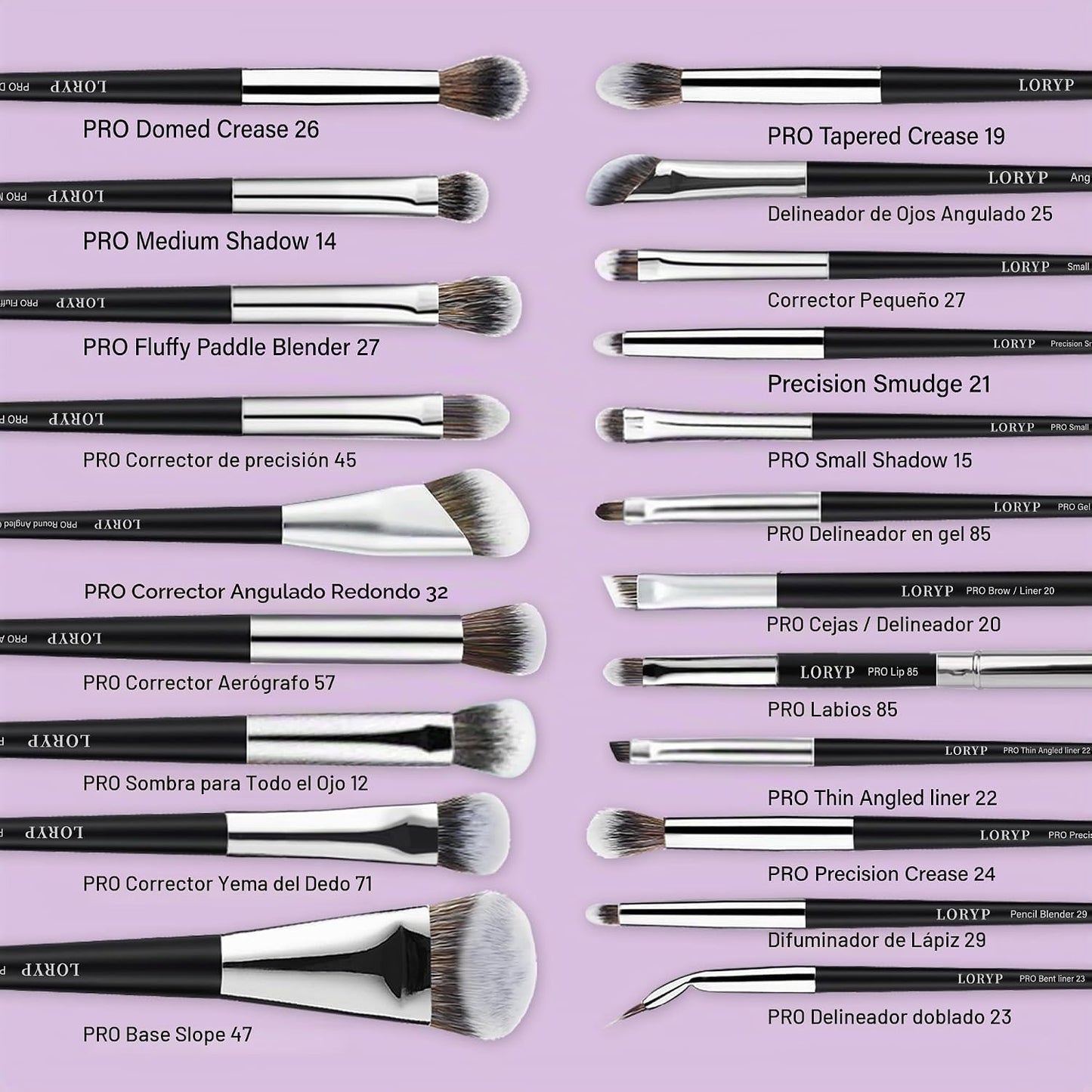 LORYP Juego de brochas de maquillaje profesional 32 piezas, kit de...