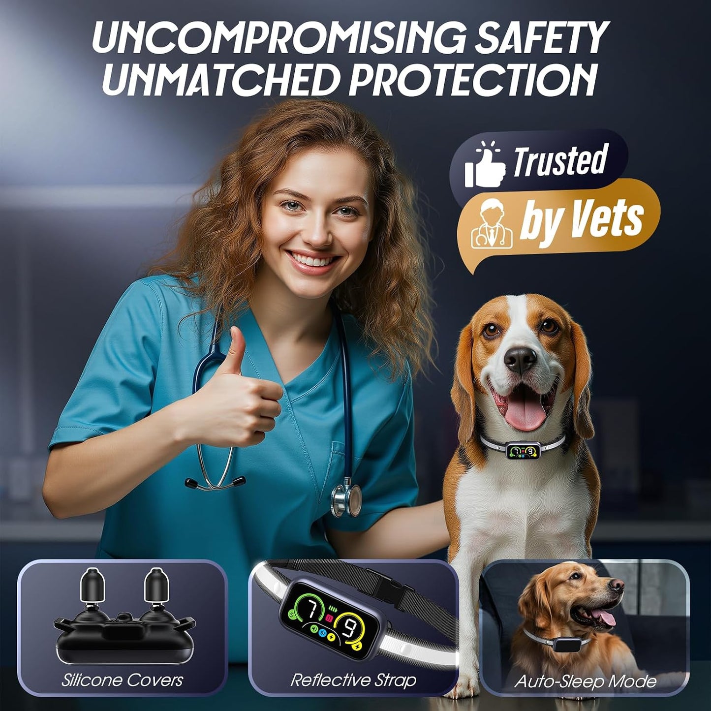 Collar inteligente para ladridos de perro con detección avanzada de...