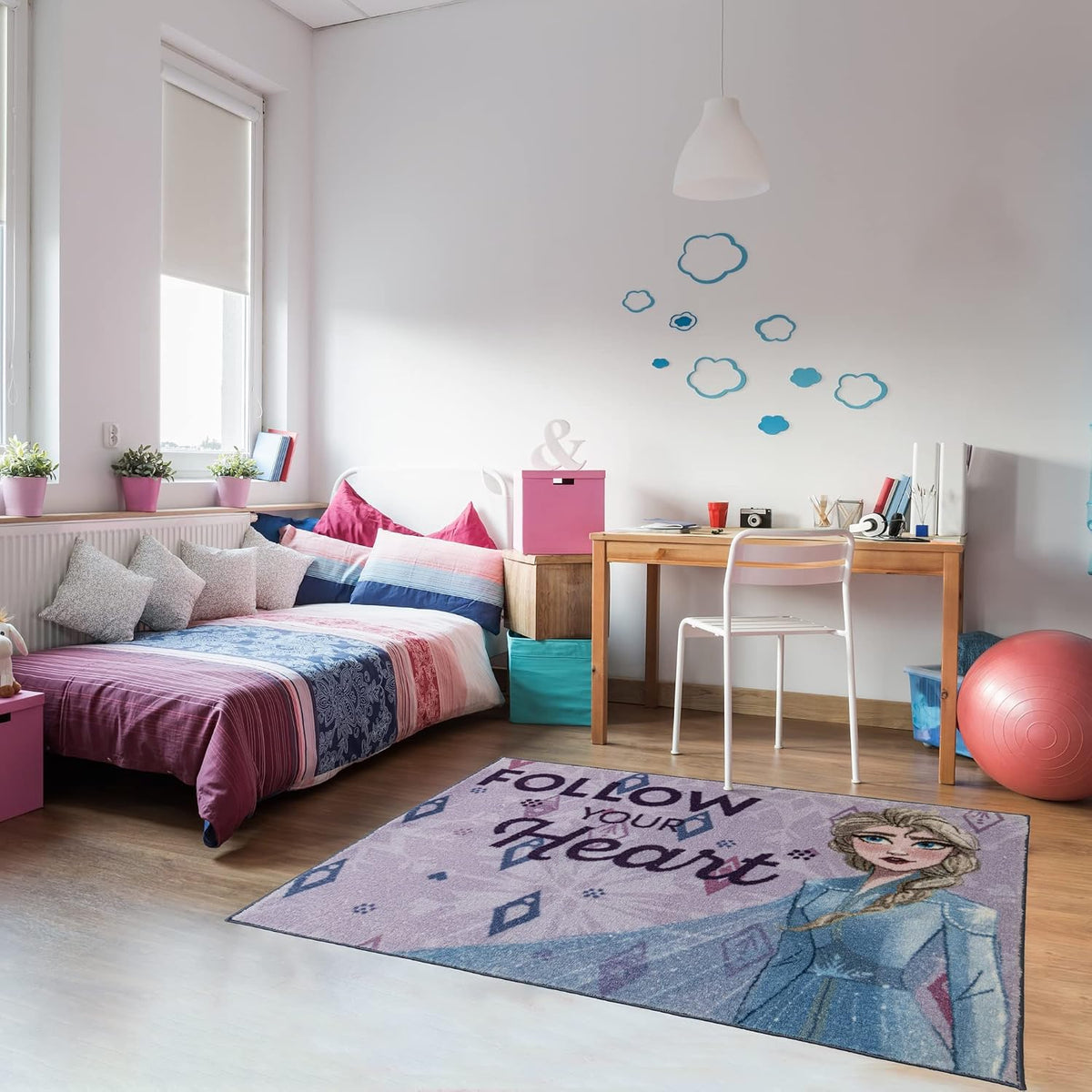 Gertmenian Disney Frozen - Alfombra interior de 3 x 5 pies, antides...