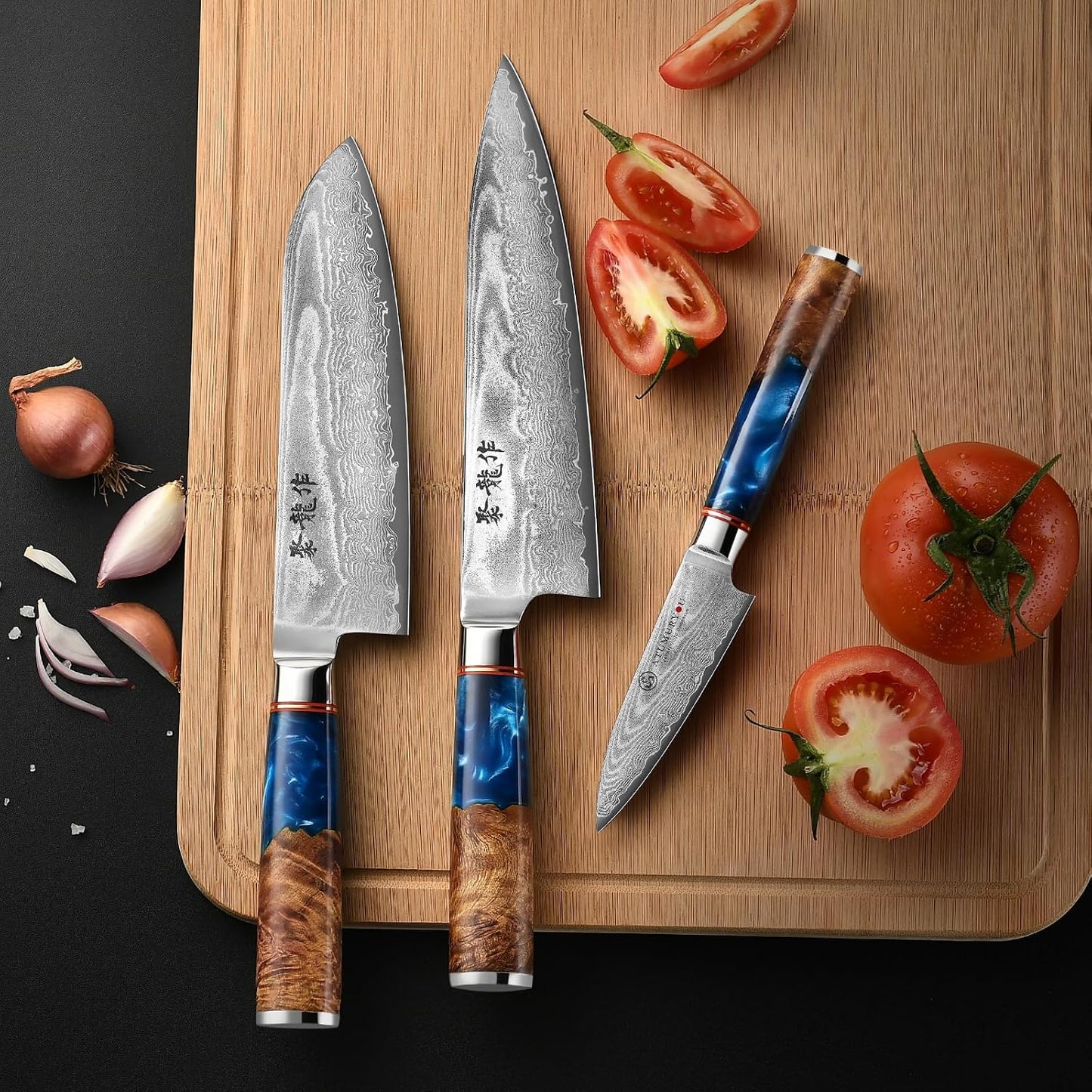 Atumuryou JPCK Juego de cuchillos de chef japonés