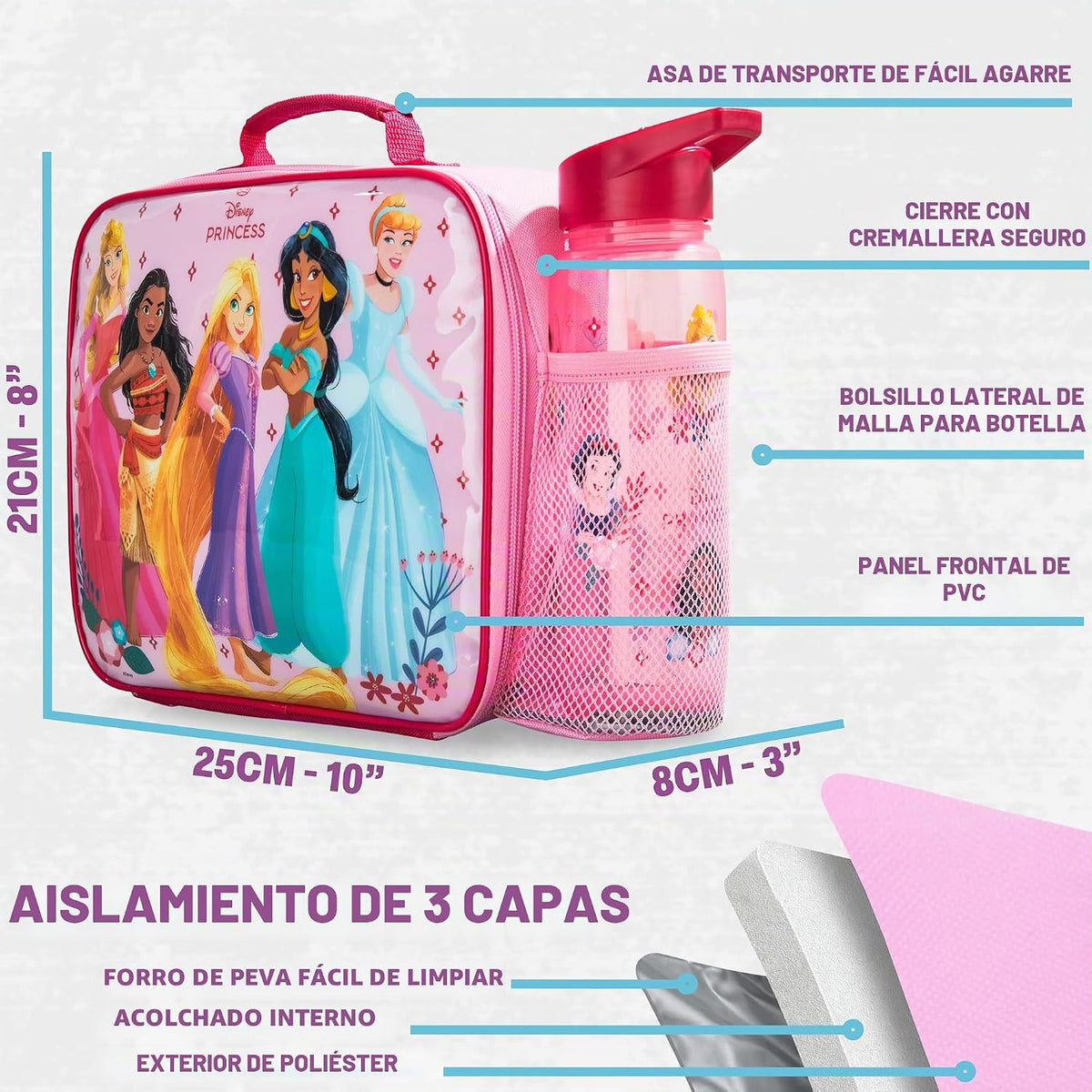 Get Trend Juego de bolsa de almuerzo, caja bento y botella de agua...