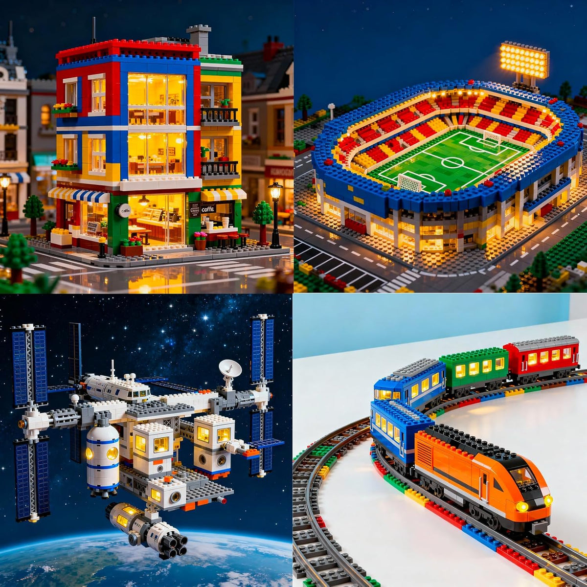 Kit de Luz de Bloque de Construcción Multifunción, 12 piezas, 1 x 3...