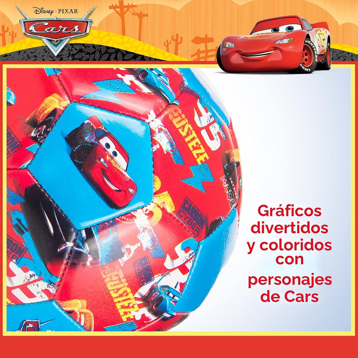 Pelota de fútbol de Disney Pixar Cars, pelota de fútbol para niños...