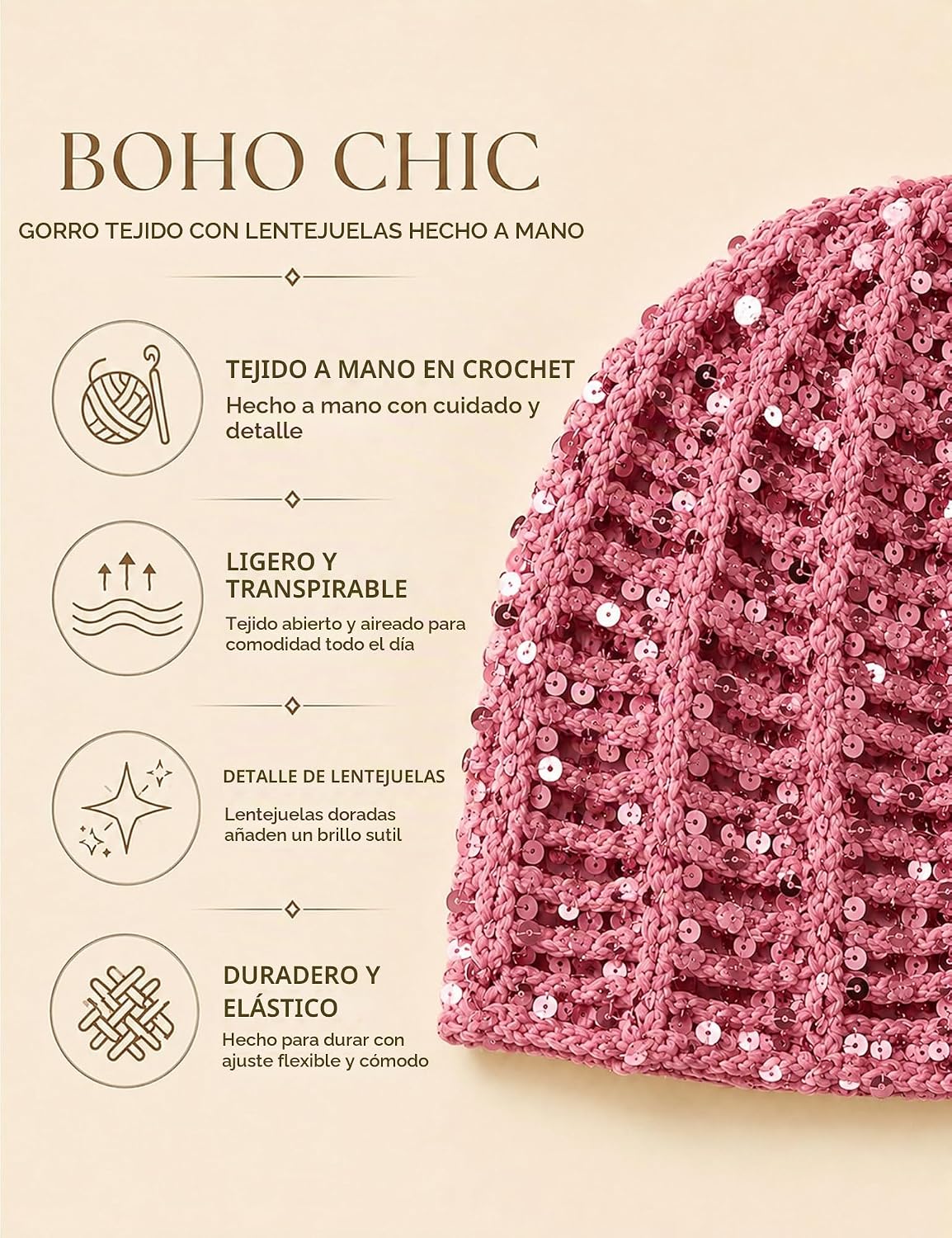 IcthyoStride Sombrero de fiesta para mujer, tocado de lentejuelas,...