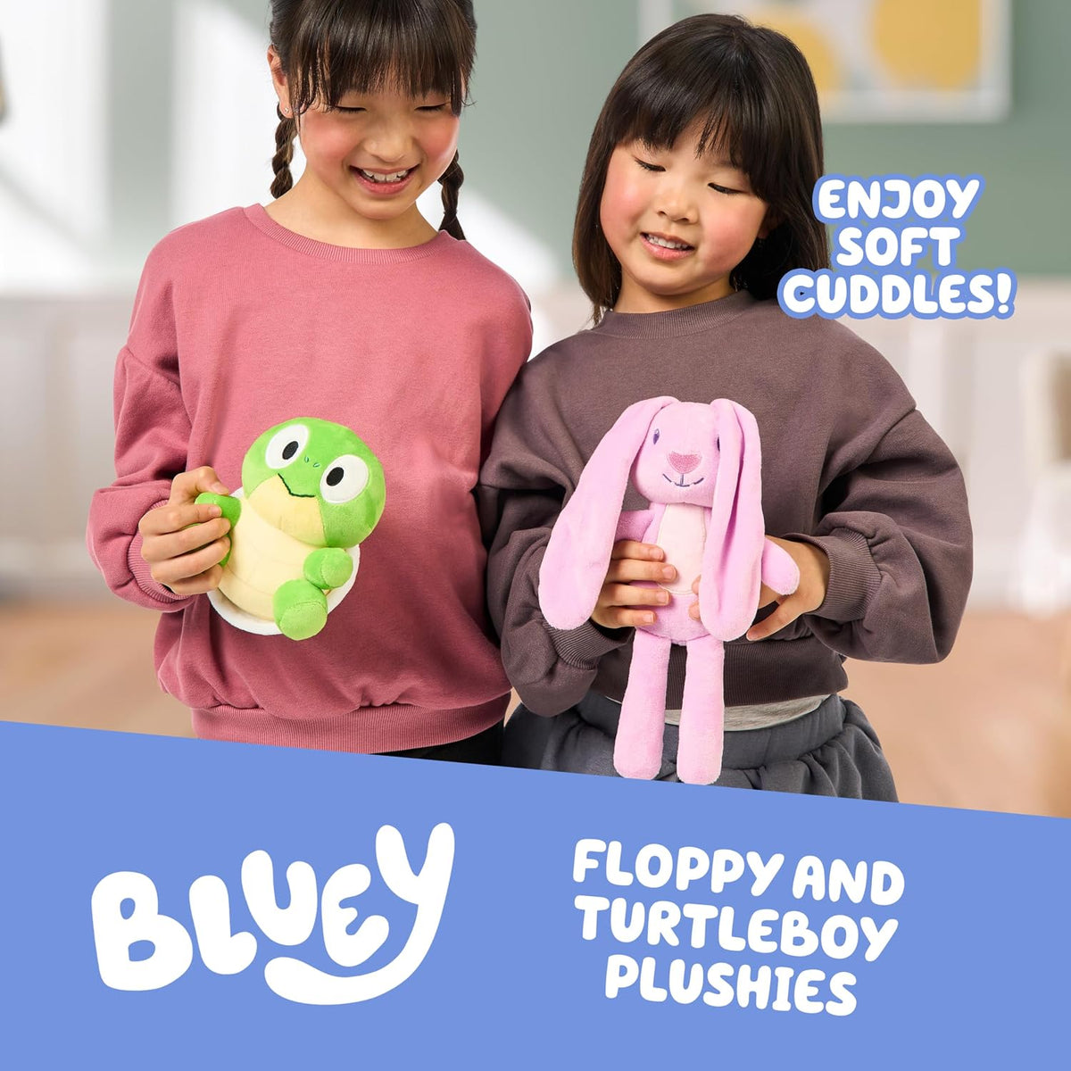 Bluey Friends 2-Pack de peluches de animales para niños, muñecos de...